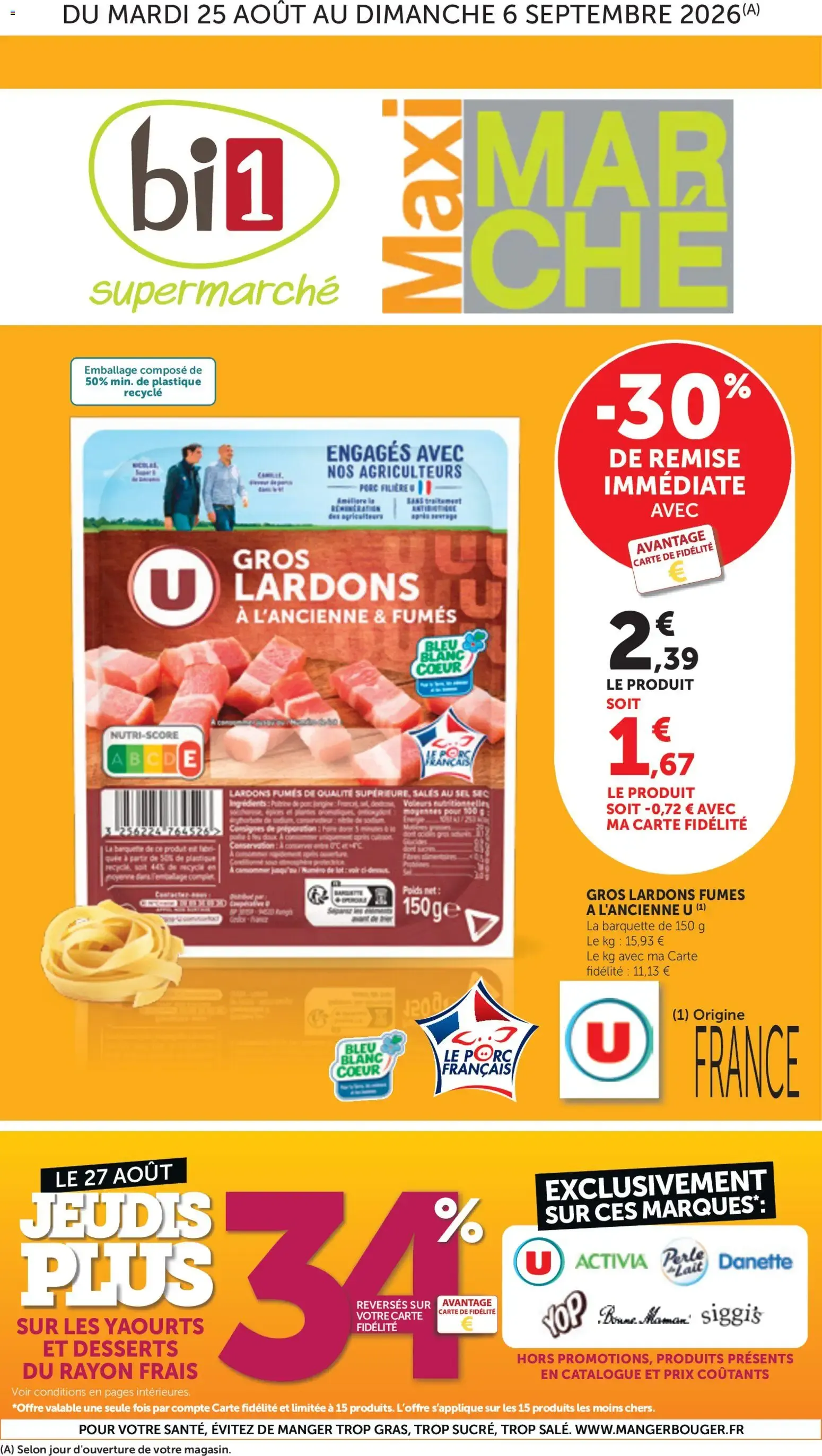 bi1 Catalogue Maxi Marché à partir du 25/08/2026 - promo en ligne