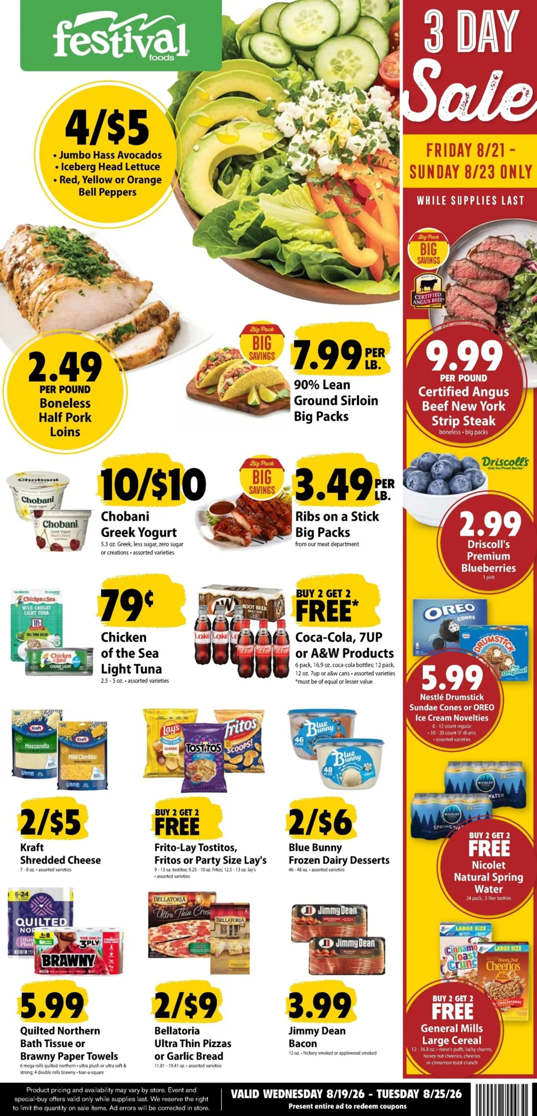 Weekly ad Current Fest Foods leaflet valid from Wednesday 08/19/2026 to Tuesday 08/25/2026 from August 19 to August 25 2026 - Page 1