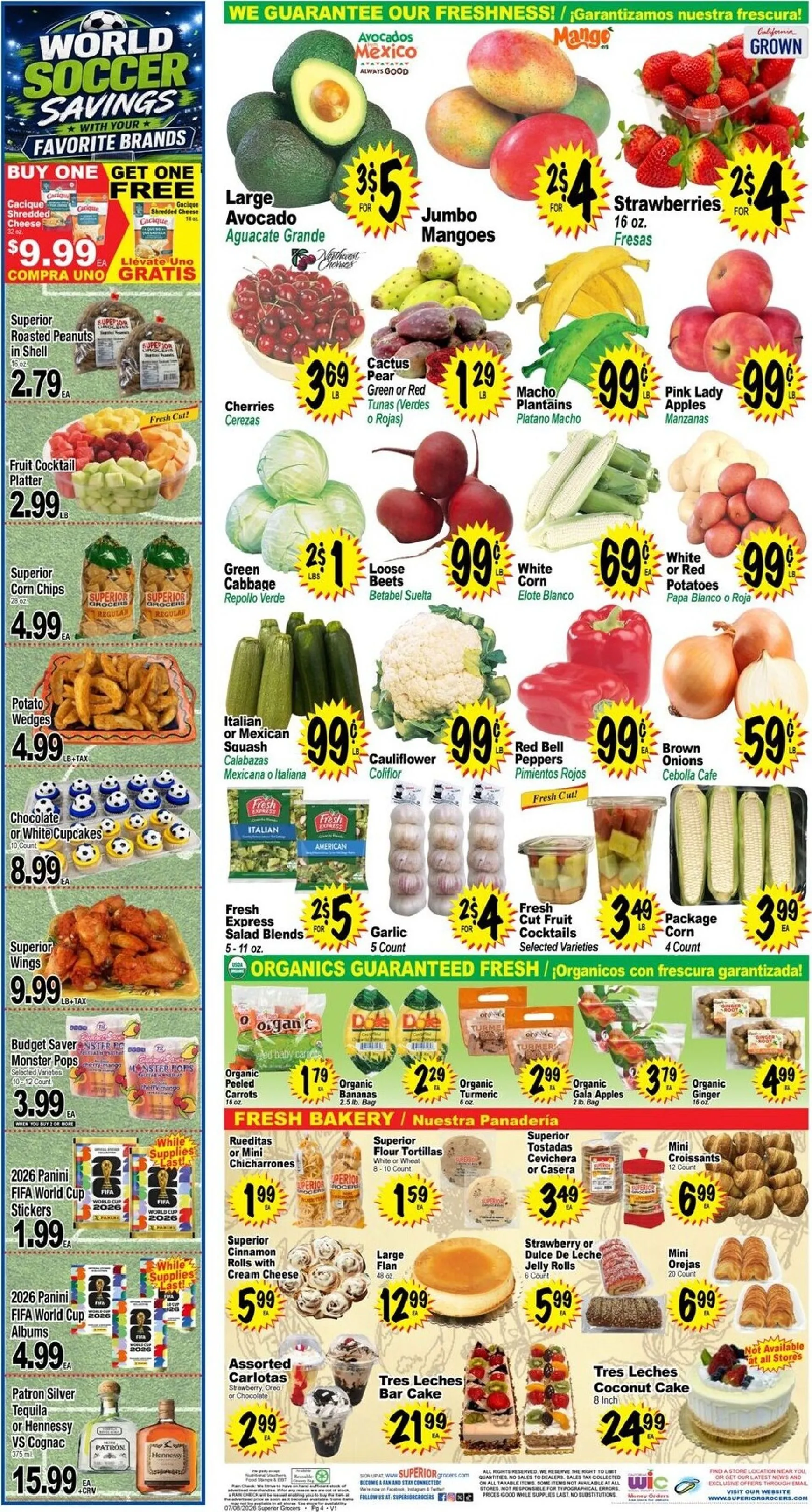 Weekly ad Current Superior Grocers leaflet valid from Wednesday 07/08/2026 to Tuesday 07/14/2026 from July 8 to July 14 2026 - Page 4