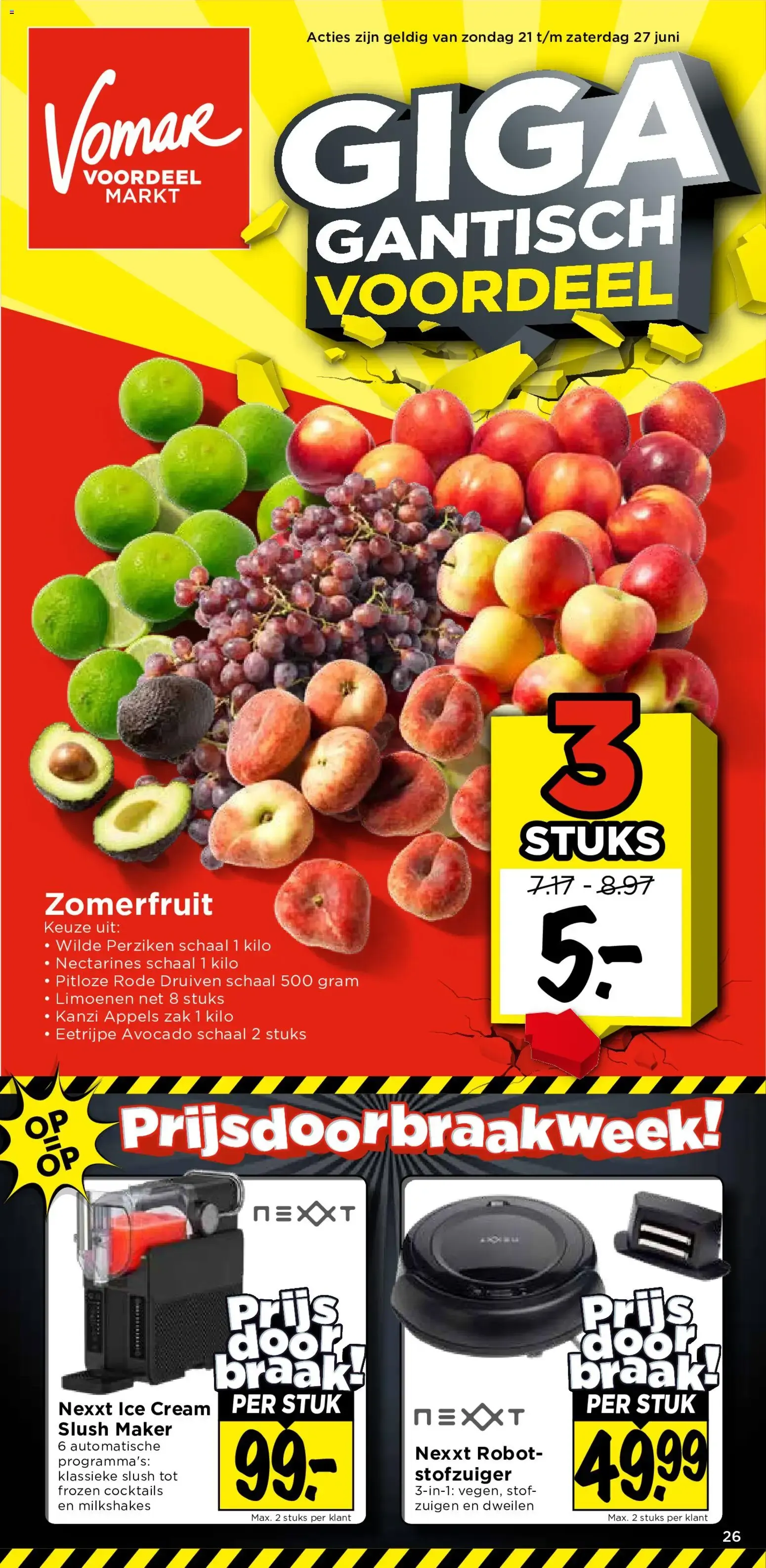 Vomar - Giga Gantisch Voordeel & Prijsdoorbraakweek! van 21 juni tot 27 juni 2026 - Folder pagina 1