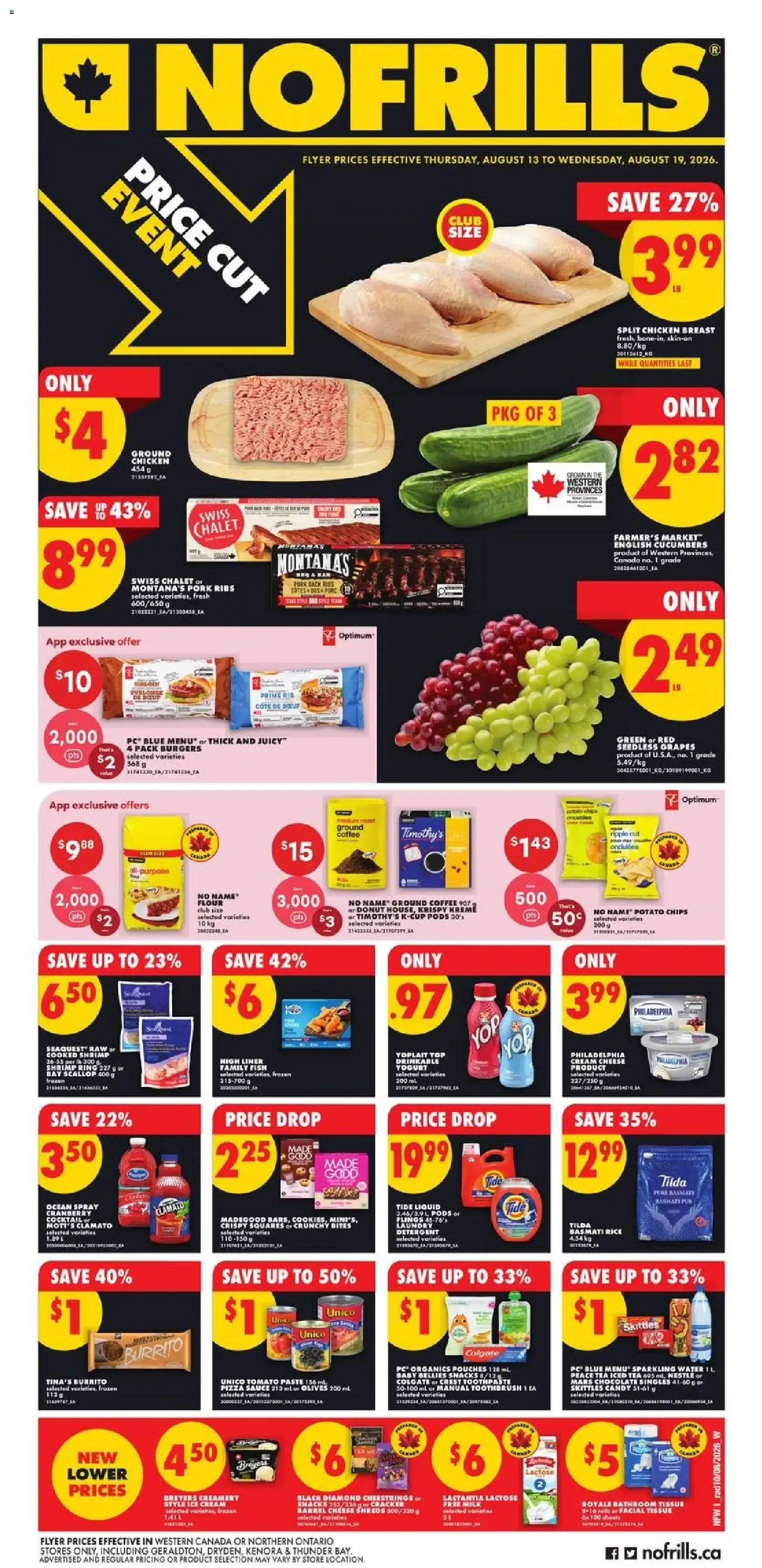 No Frills weekly flyer - AB from Aug 13, 2026 > weekly specials & deals from August 13 to August 19 2026 - flyer page 1