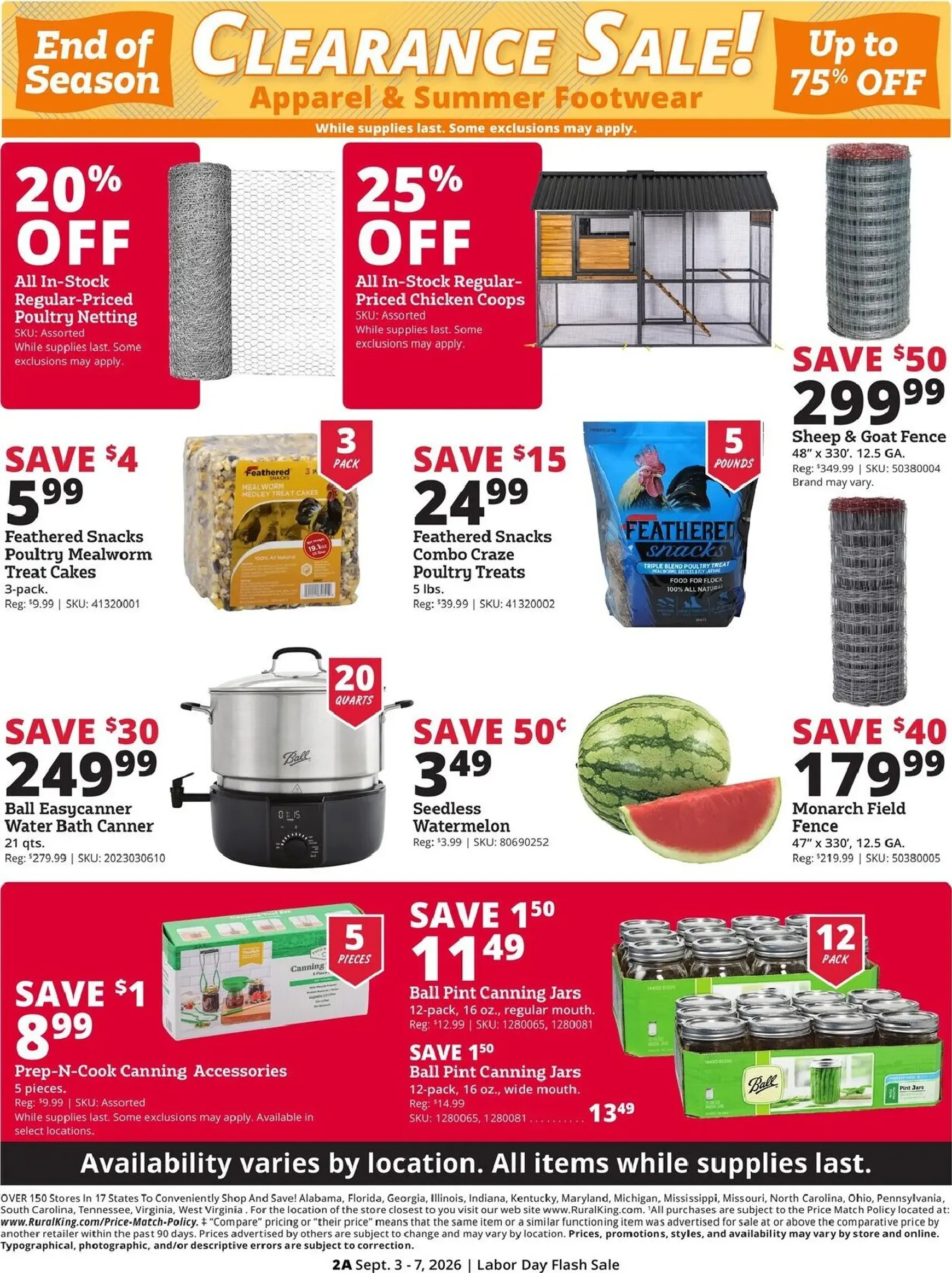 Weekly ad Current Rural King - Flash Sale leaflet valid from Thursday 09/03/2026 to Monday 09/07/2026 from September 3 to September 7 2026 - Page 2