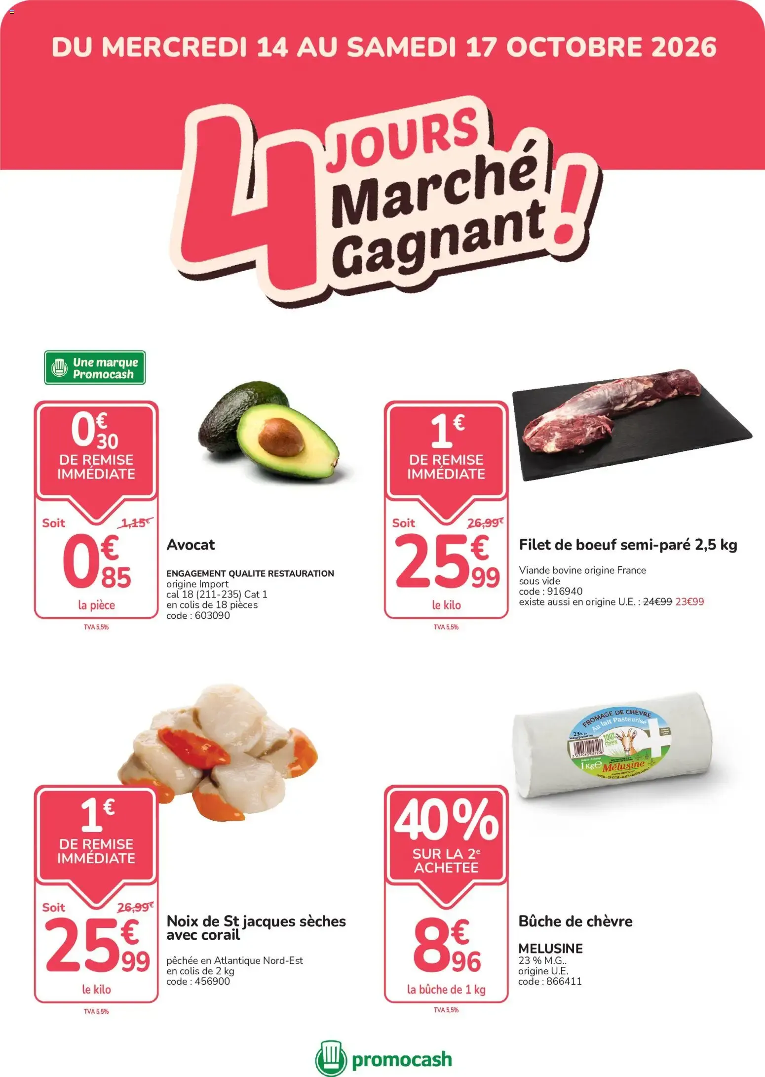 Promocash catalogue 4 jours Marché Gagnant à partir du 14/10/2026 - promo en ligne du 14 octobre au 17 octobre 2026 - Catalogue page 1