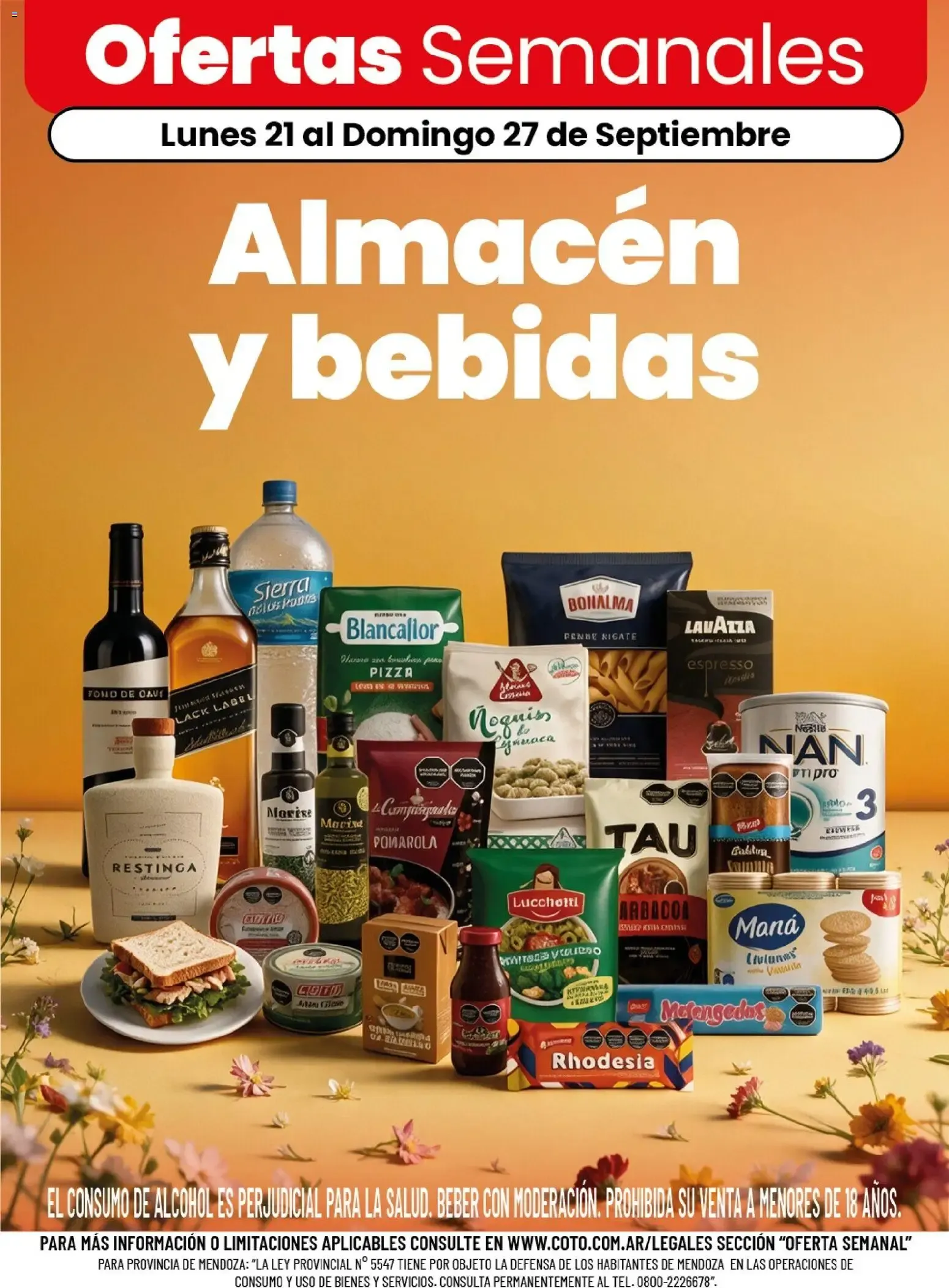 Ofertas de Coto - Almacén y bebidas || del 21/09/2026 - 27/09/2026 || Descuentos 21 de septiembre al 27 de septiembre 2026 - Página 1 del catálogo