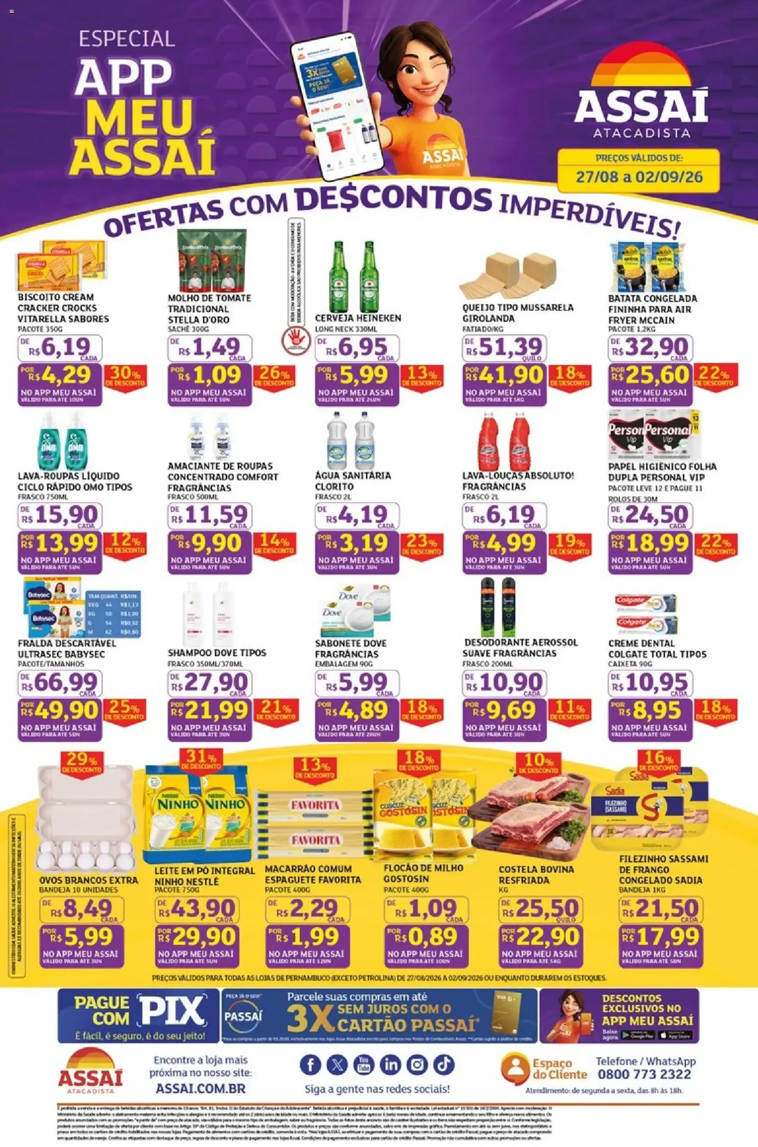Encarte de Assaí Atacadista ofertas - PE de 27/08/2026 | Promoções Online 27 de agosto até 2 de setembro 2026 - Pagina 1