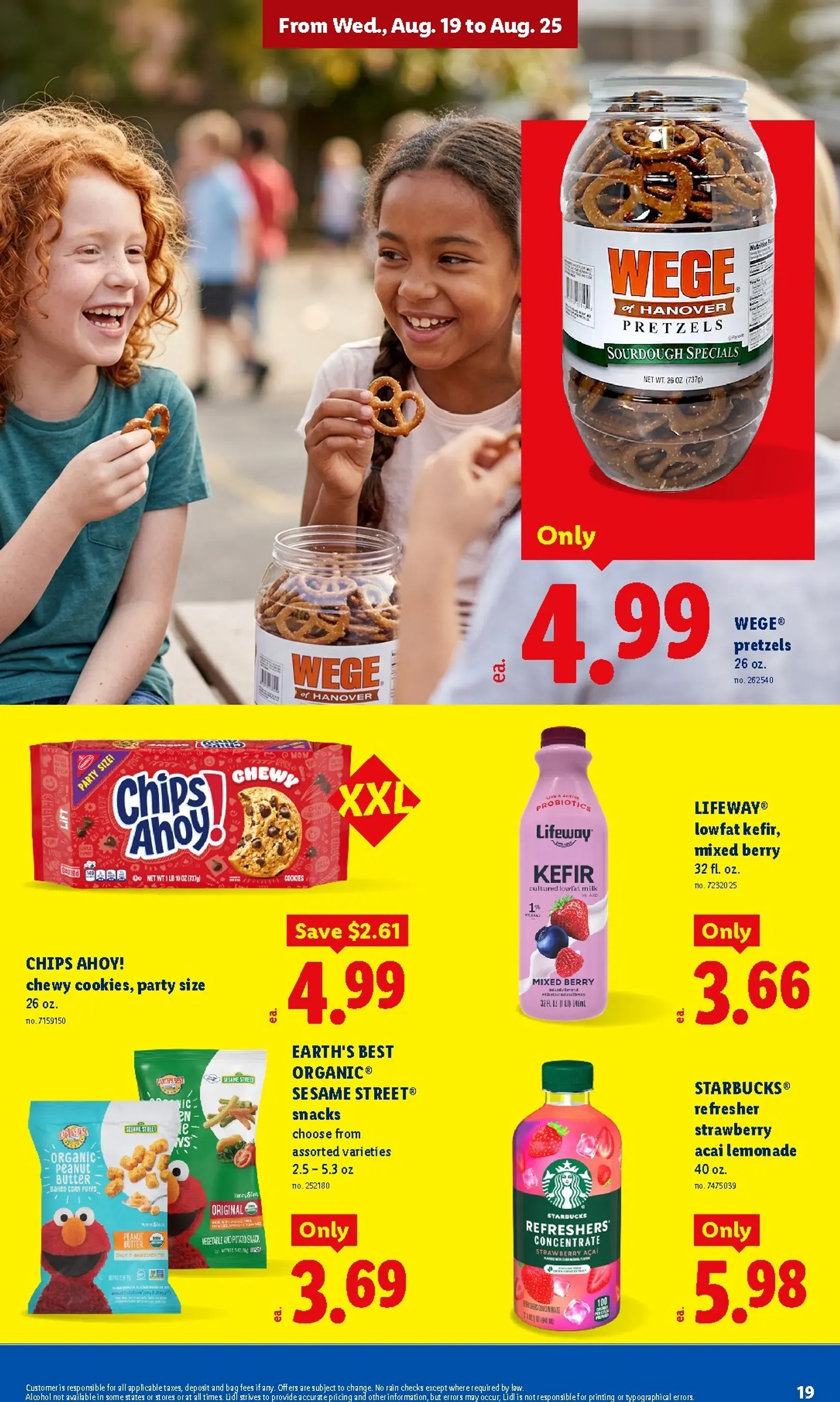 Weekly promotion Current Lidl leaflet valid from Wednesday 08/19/2026 to Tuesday 08/25/2026 spanning from August 19 to August 25 2026 - Page 19 for Catalogue 365