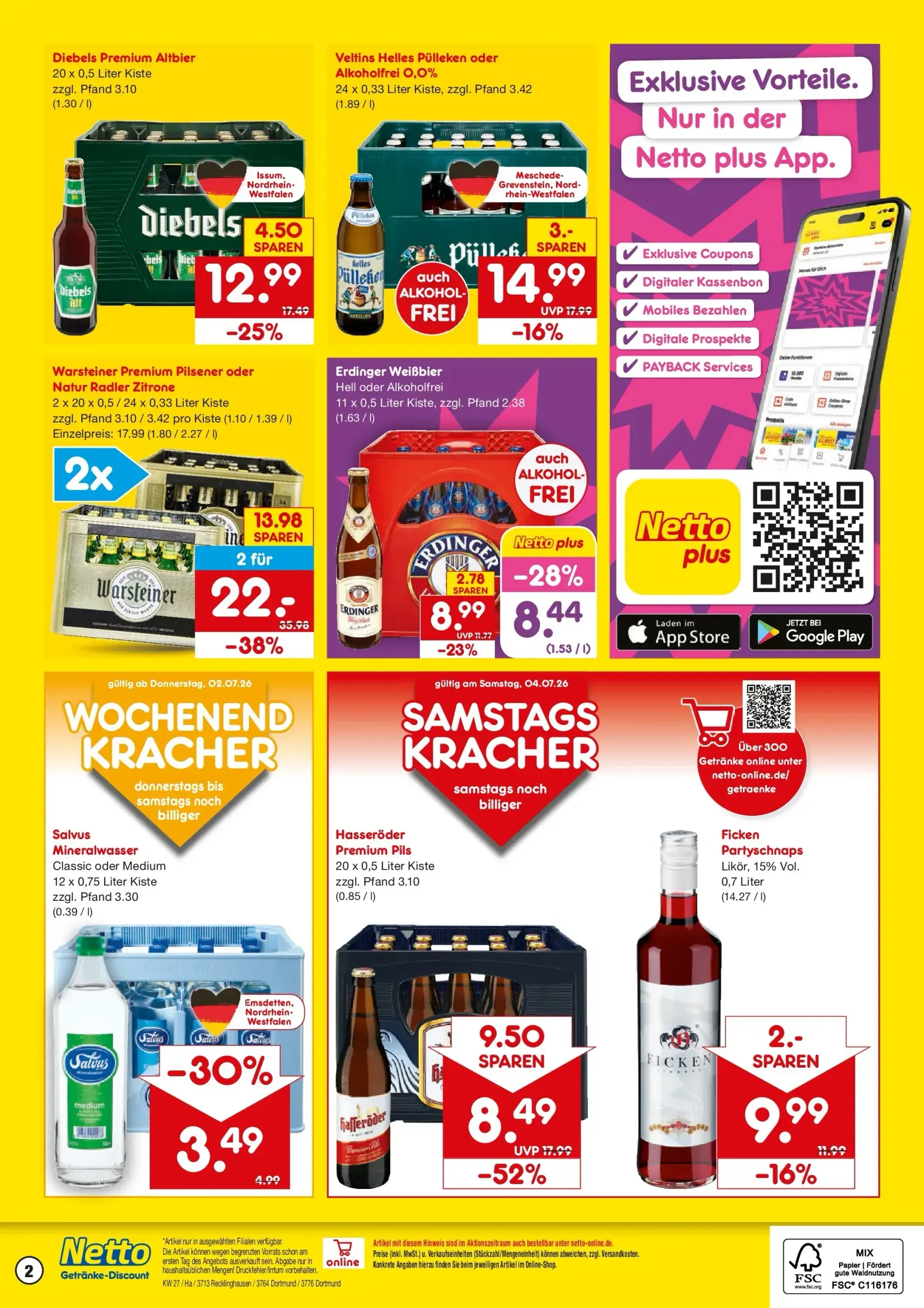 Netto Marken Discount - Dortmund Getränkeangebote Prospekt – von Montag 29.06.2026 bis Samstag 04.07.2026 von 29. Juni bis 4. Juli 2026 - Prospekt seite 2