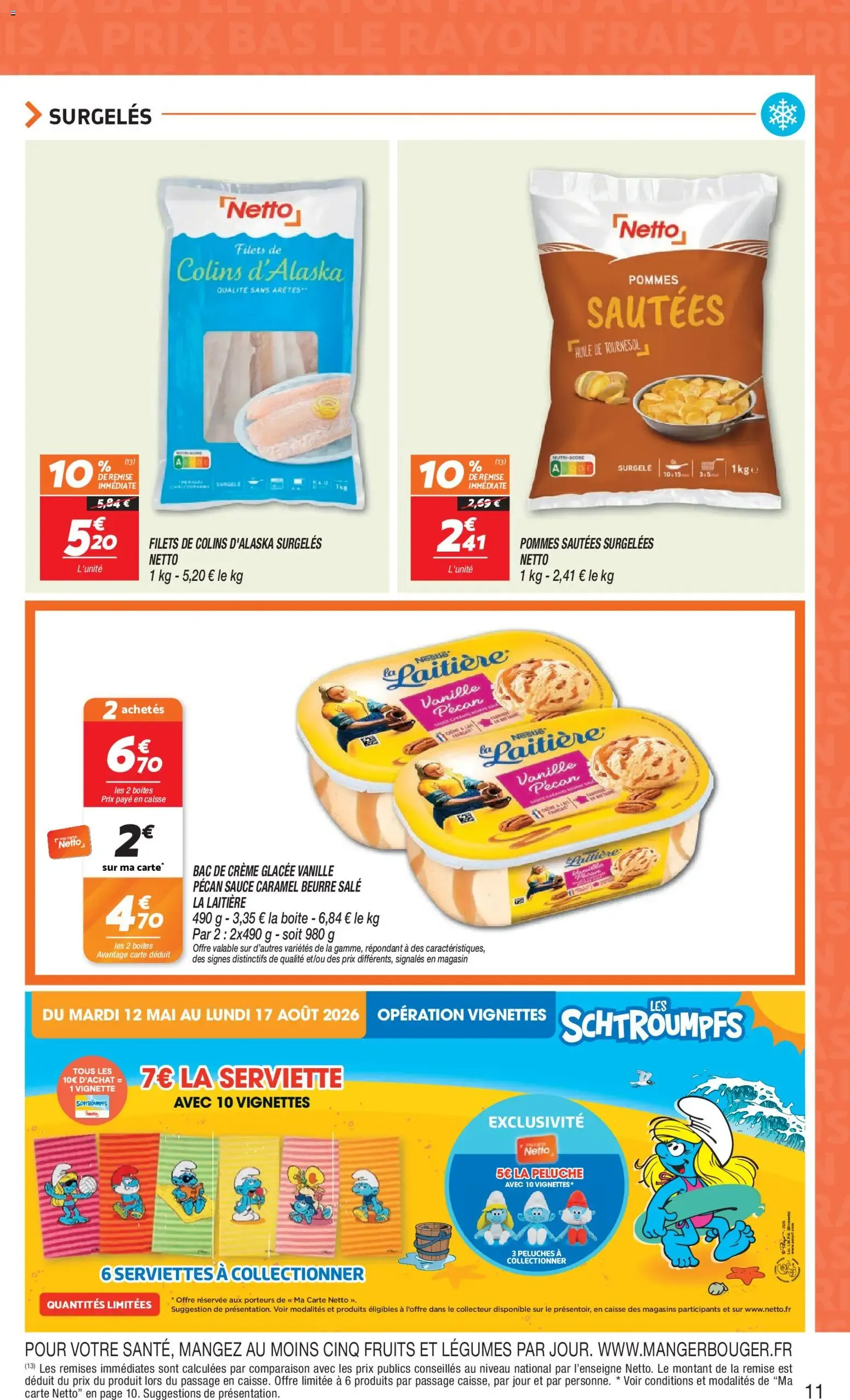 Netto - le rayon frais à prix bas à partir du 28/07/2026 - promo en ligne du 28 juillet au 3 août 2026 - Catalogue page 11