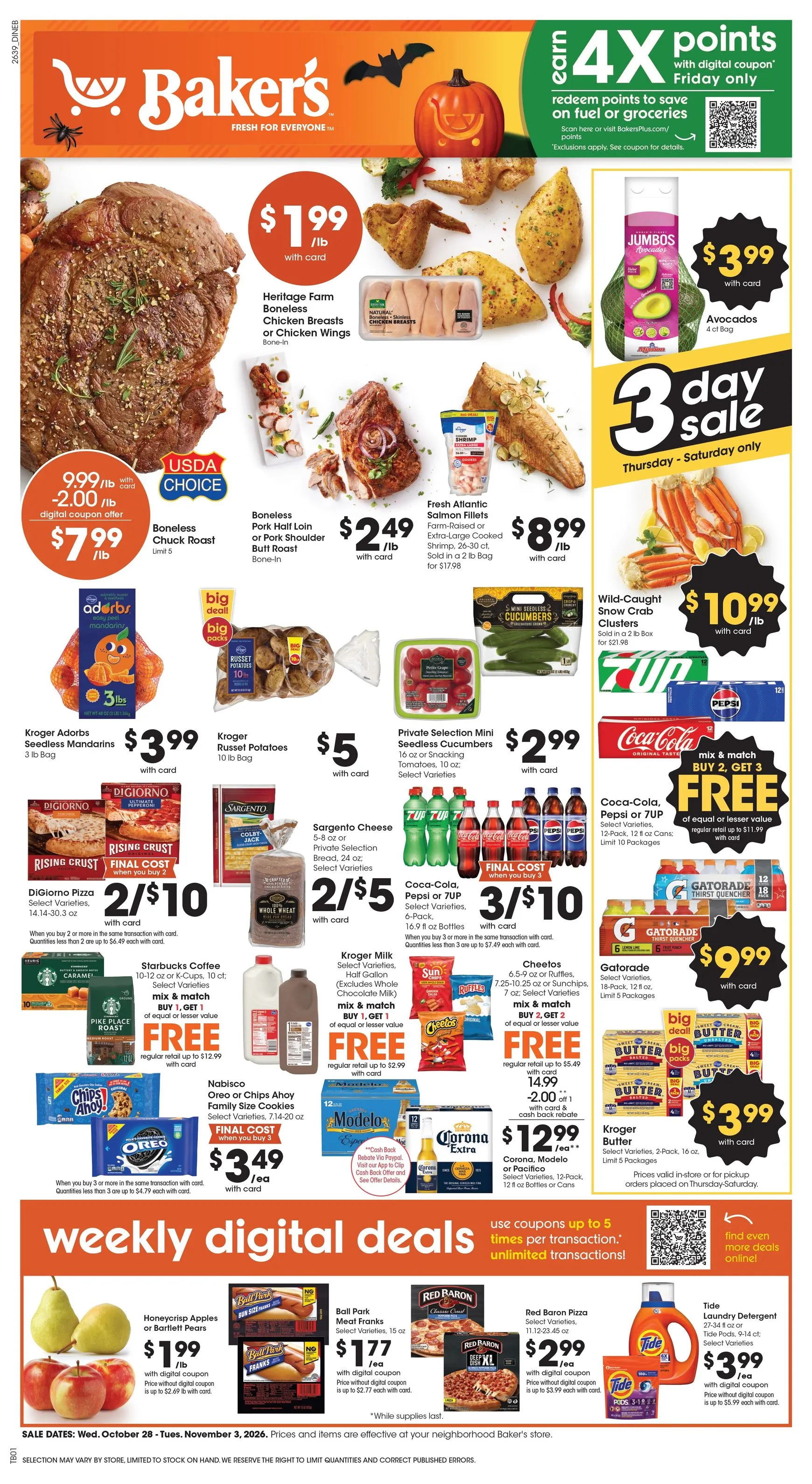 Weekly ad Current Baker's leaflet valid from Wednesday 10/28/2026 to Tuesday 11/03/2026 from October 28 to November 3 2026 - Page 1