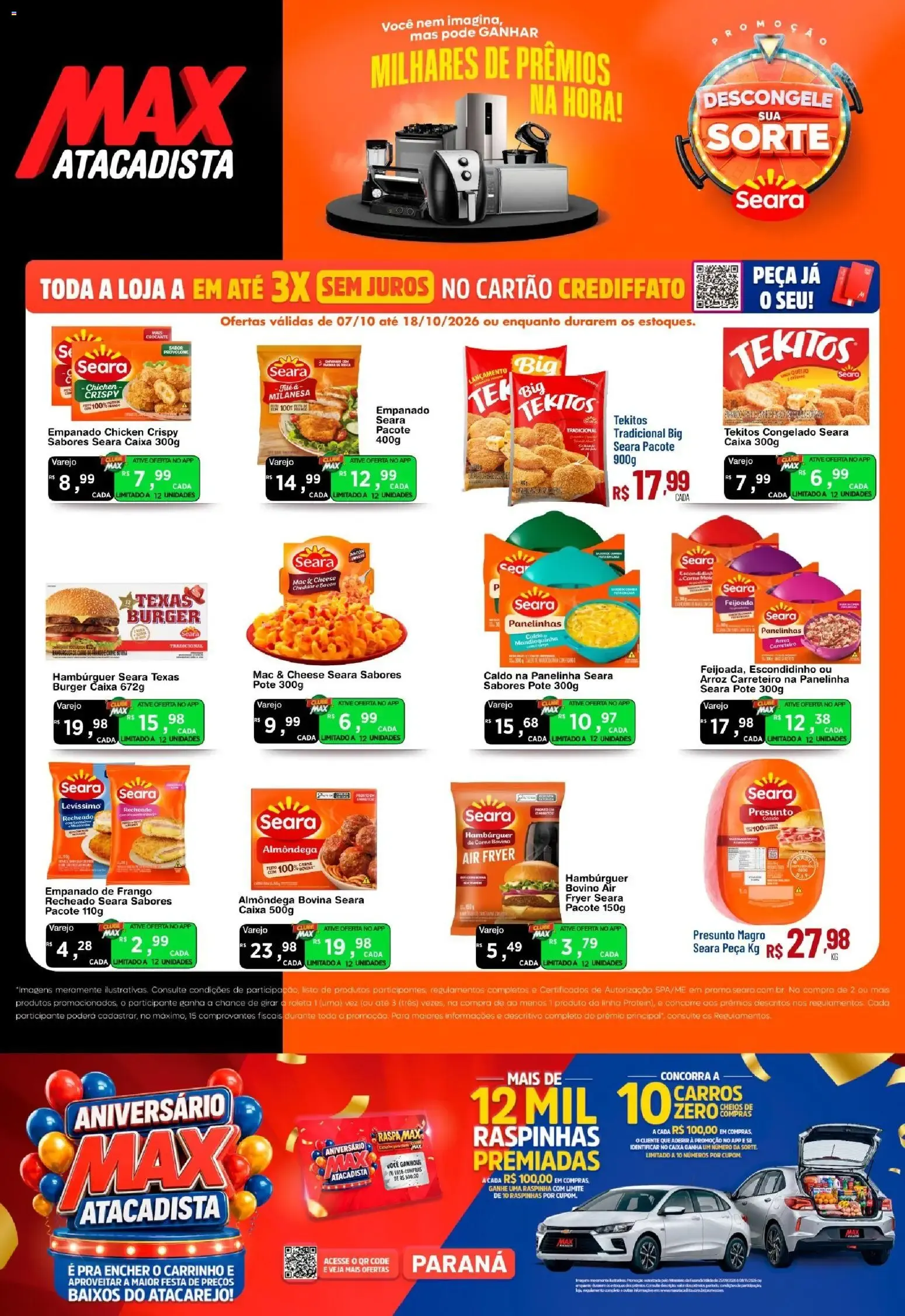 Encarte de Max Atacadista ofertas Seara de 07/10/2026 | Promoções Online 7 de outubro até 18 de outubro 2026 - Pagina 1