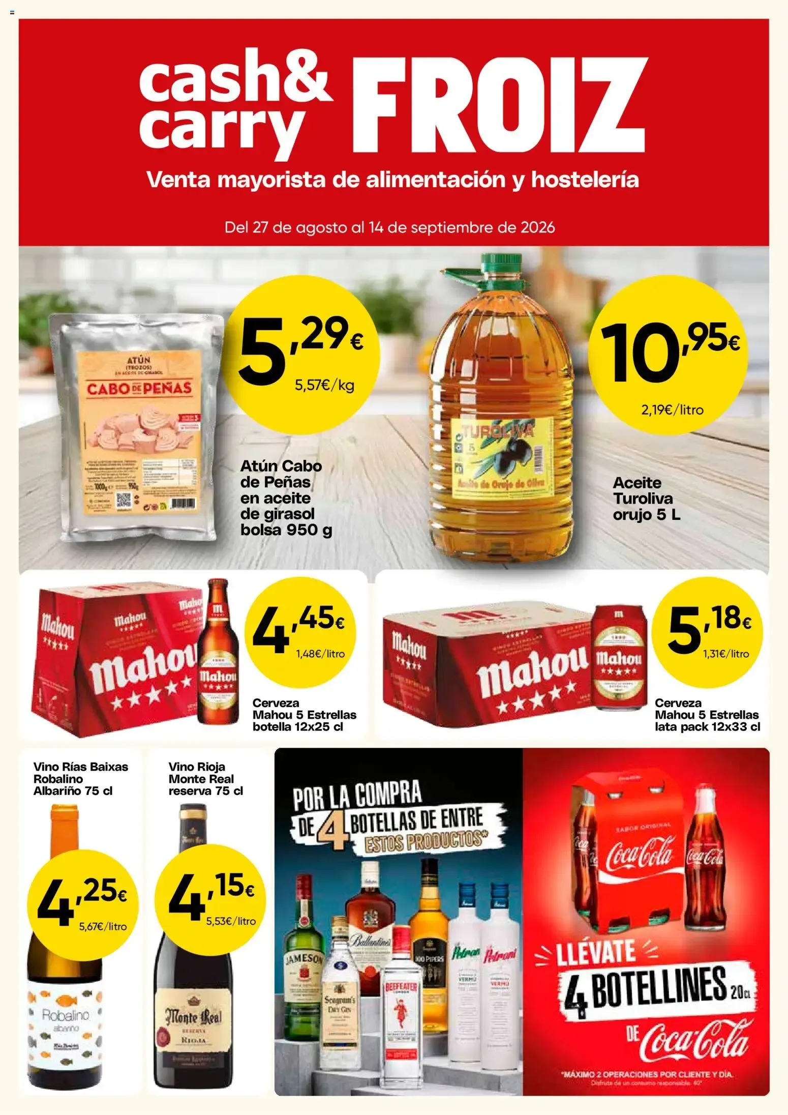 Catálogo de Froiz - Folleto Cash del 27/08/2026 | Ofertas 27 de agosto al 14 de septiembre 2026 - Página 1