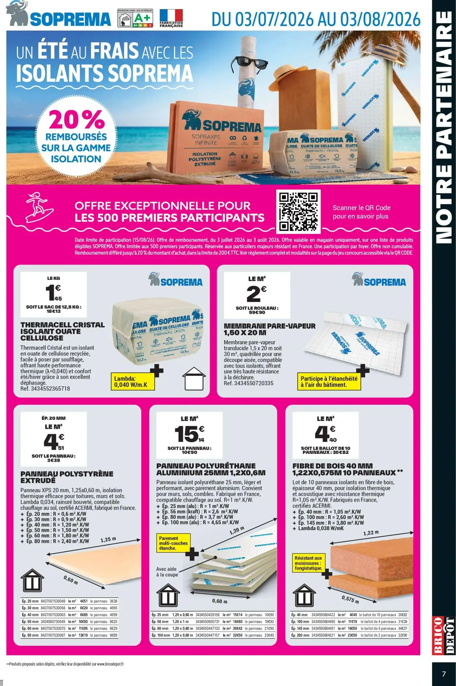 CHANTIERS D'ÉTÉ À PRIX DÉPÔT du 3 juillet au 16 juillet 2026 - Catalogue page 7