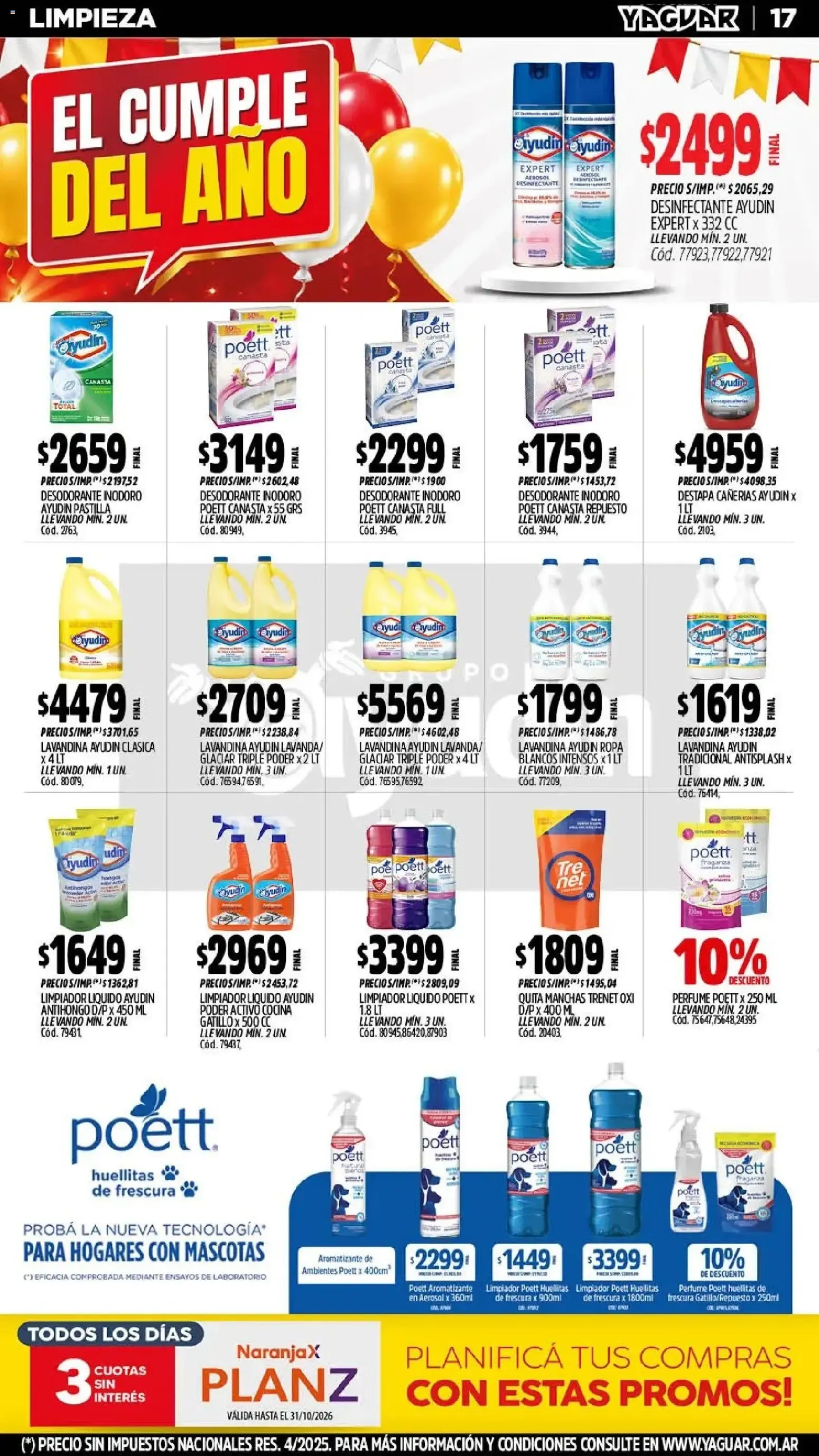 Ofertas de Yaguar - Oferta Semanal Mar del Plata del 26/10/2026 - 31/10/2026 26 de octubre al 31 de octubre 2026 - Página 18 del catálogo