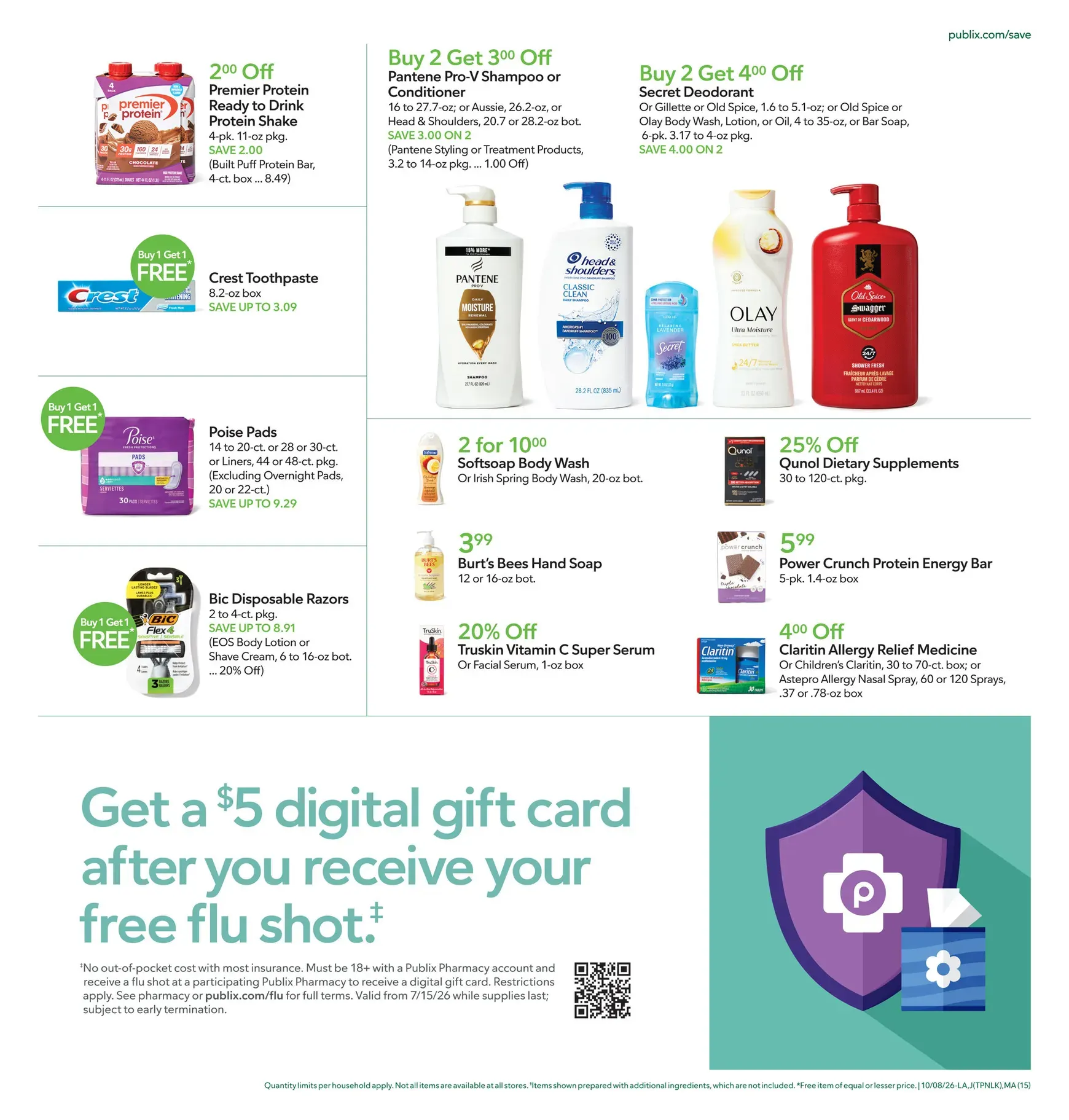 Weekly promotion Current Publix leaflet valid from Thursday 10/08/2026 to Wednesday 10/14/2026 spanning from October 8 to October 14 2026 - Page 15 for Catalogue 365