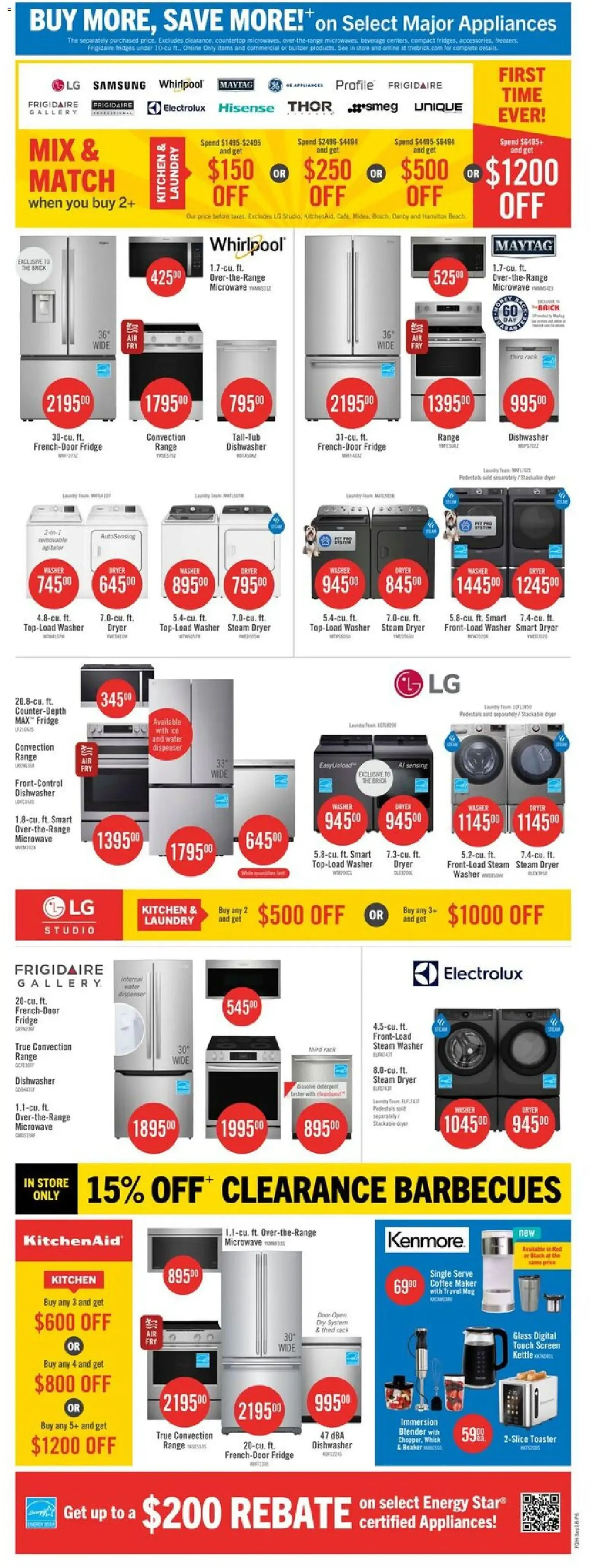 The Brick - Tent Sale Specials: Saving You More from September 18 to September 24 2026 - flyer page 16