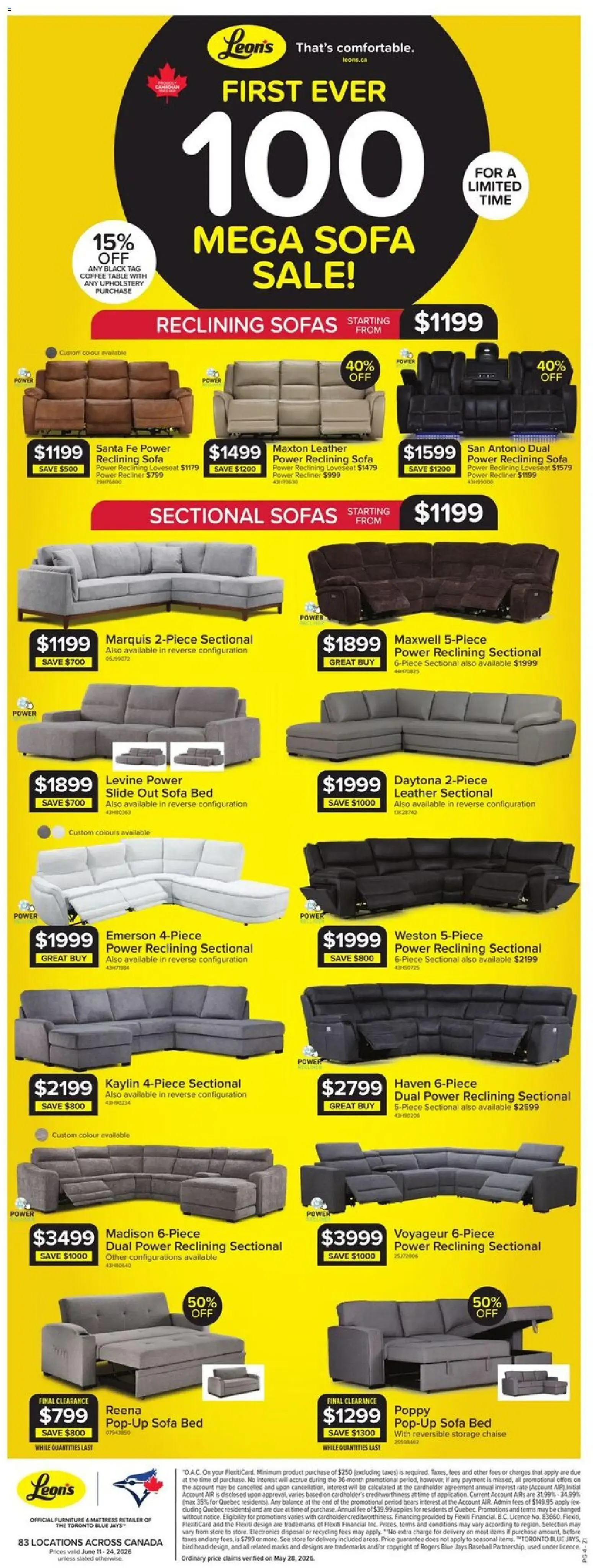 Leon's FIRST EVER MEGA SOFA SALE! from June 11 to June 24 2026 - flyer page 4