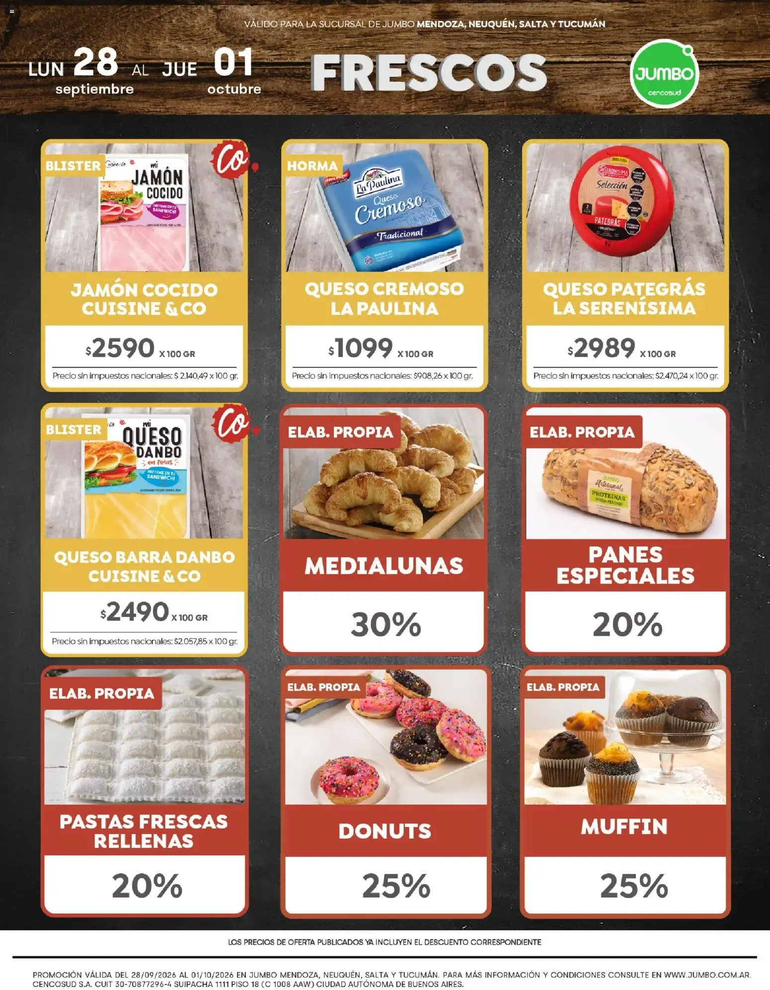Ofertas de Jumbo Frescos 28 de septiembre al 1 de octubre 2026 - Página 1 del catálogo