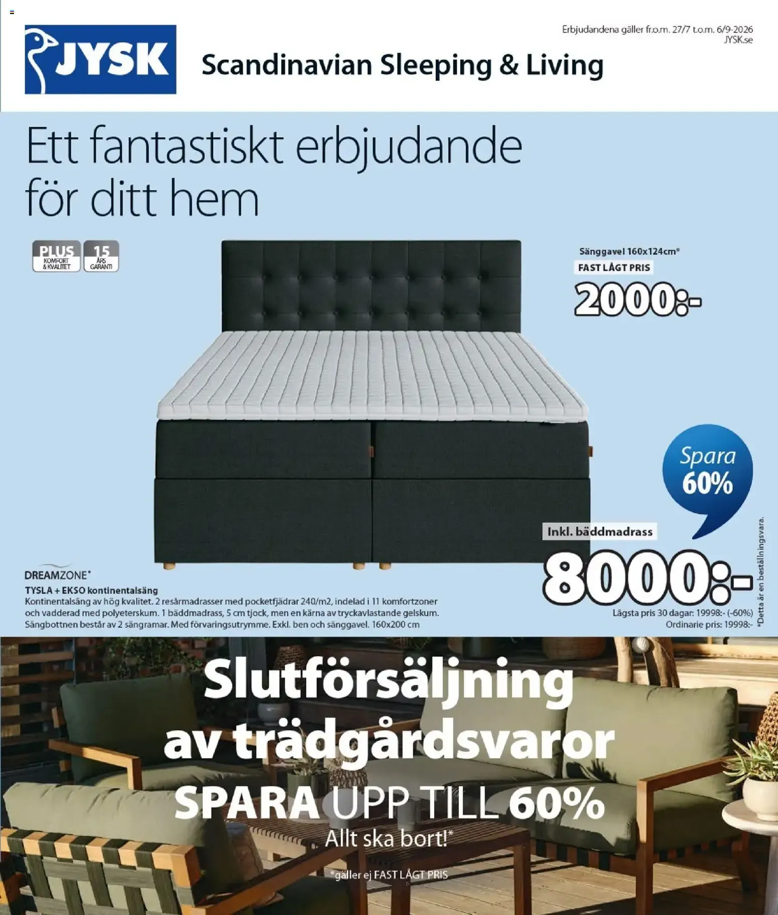 JYSK: Erbjudanden för hemmet och trädgårdsvaror