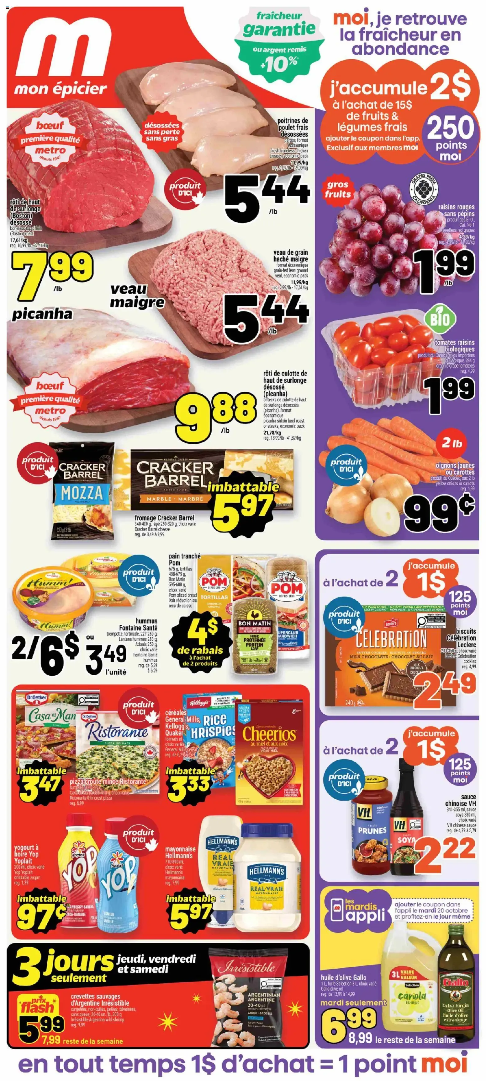 Metro circulaire - Mon épicier from Oct 15, 2026 > weekly specials & deals from October 15 to October 21 2026 - flyer page 1