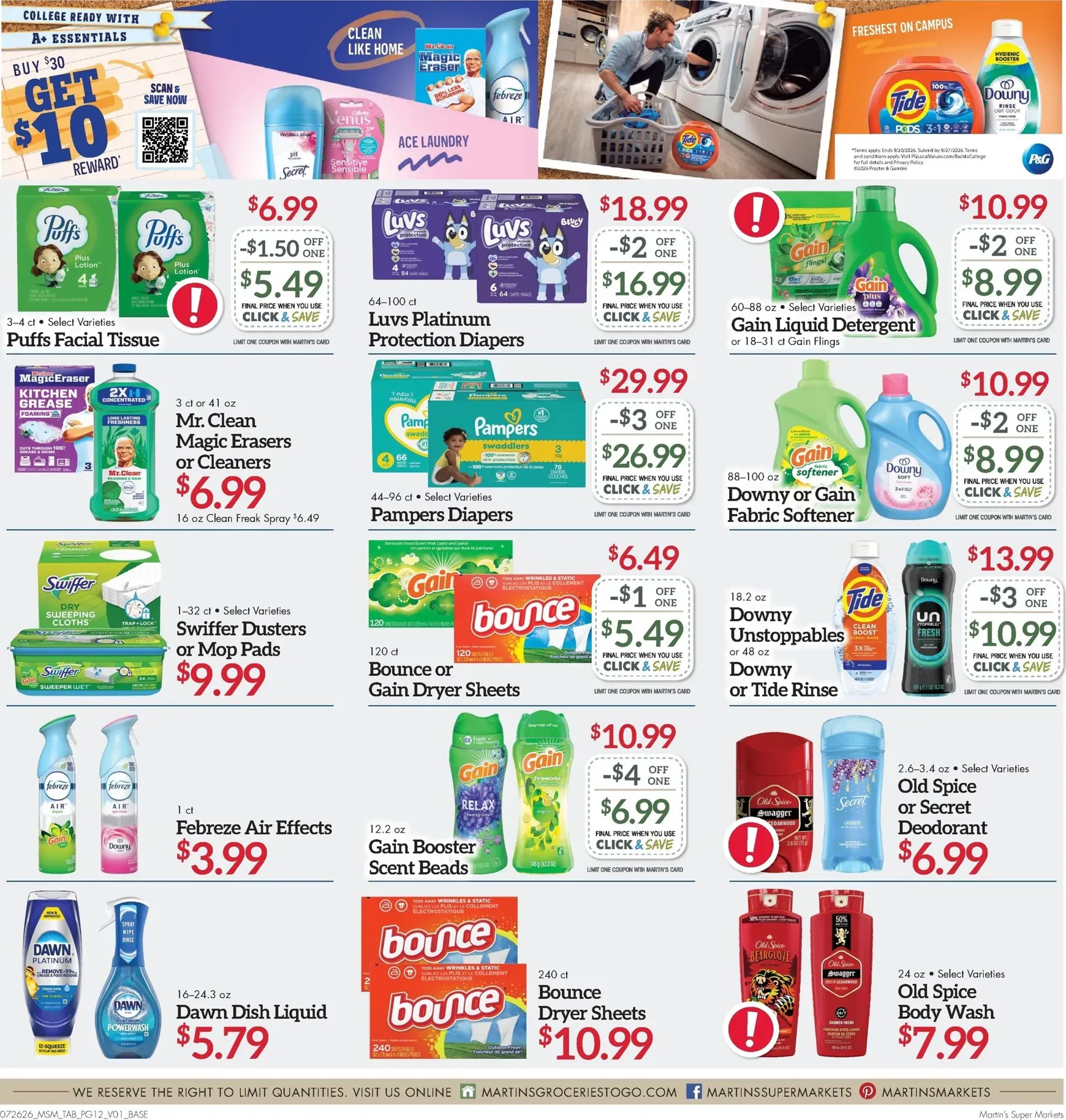 Weekly ad Current Martin's Super Markets leaflet valid from Sunday 07/26/2026 to Saturday 08/01/2026 from July 26 to August 1 2026 - Page 12