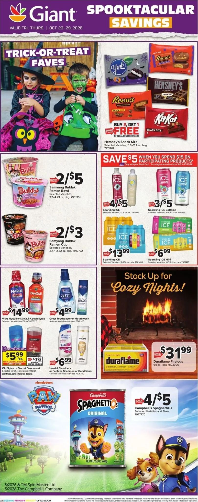 Weekly promotion Current Giant leaflet valid from Friday 10/23/2026 to Thursday 10/29/2026 spanning from October 23 to October 29 2026 - Page 12 for Catalogue 365