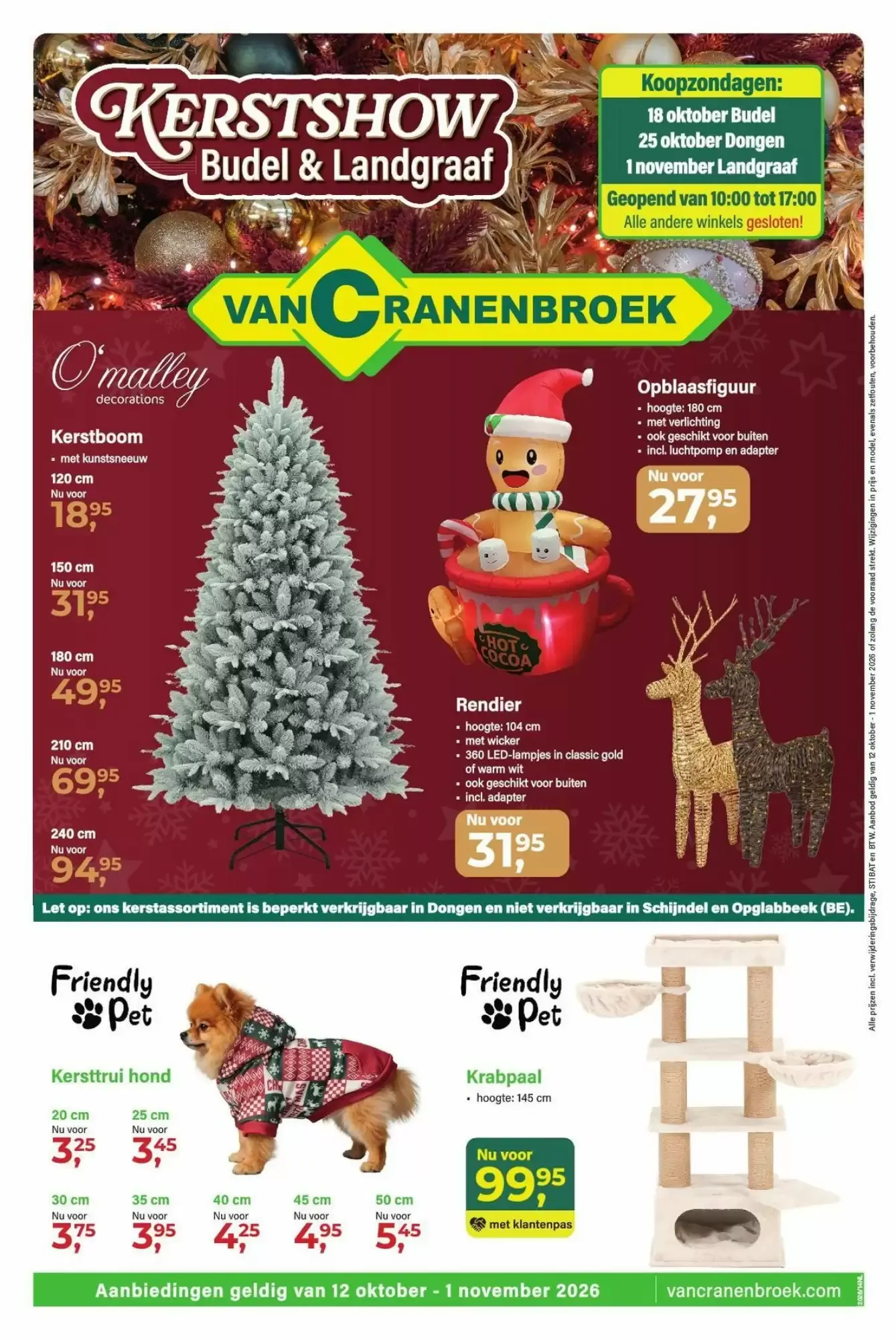 Van Cranenbroek Kerstshow van 12 oktober tot 1 november 2026 - Folder pagina 1