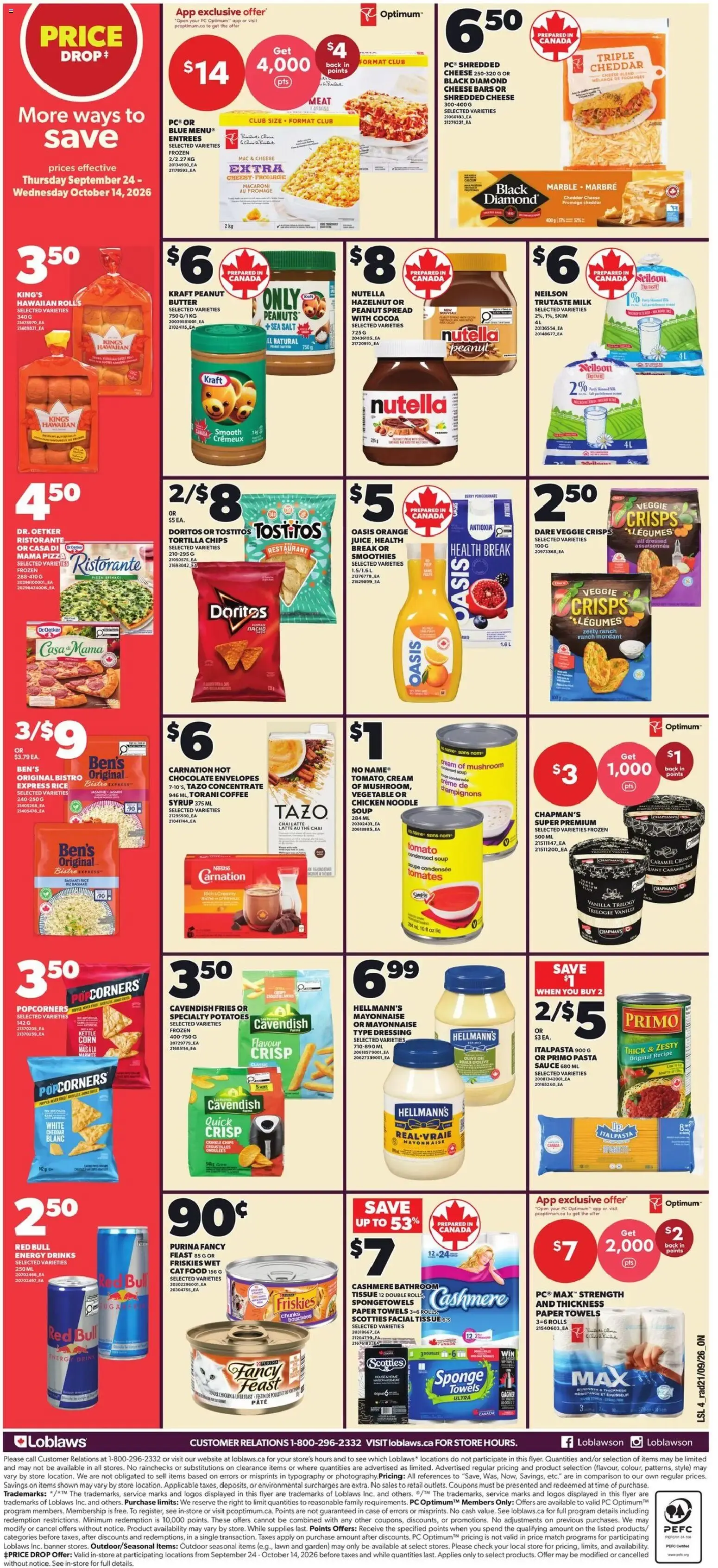 Loblaws weekly flyer / circulaire from Sep 24, 2026 > weekly specials & deals from September 24 to September 30 2026 - flyer page 2