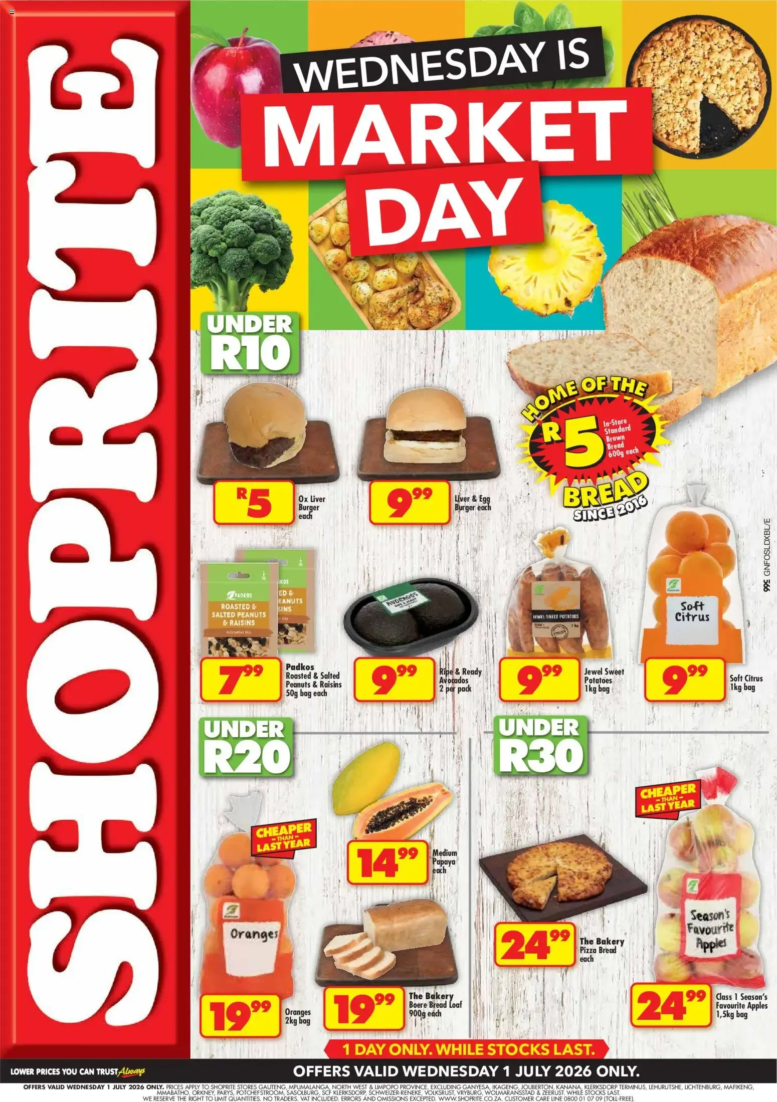 Shoprite - Gauteng - Market Day Deals (01/07/2026 - 01/07/2026) → Online Catalogue from 1 July to 1 July 2026 - Catalogue Page 1