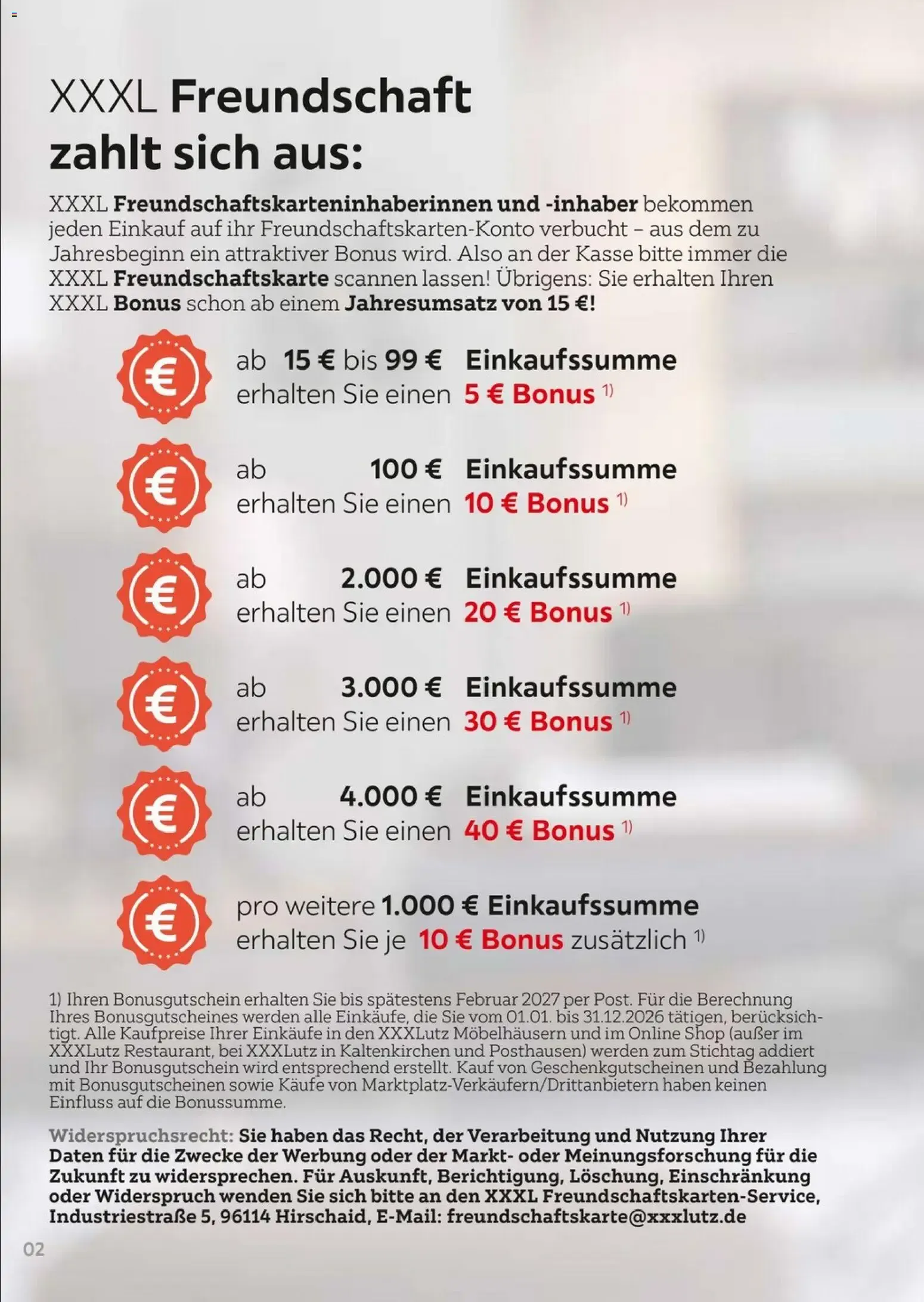 XXXL Lutz Freundschaftskartenjournal (ab 01.02.2026) zum Blättern von 1. Februar bis 31. Juli 2026 - Prospekt seite 2