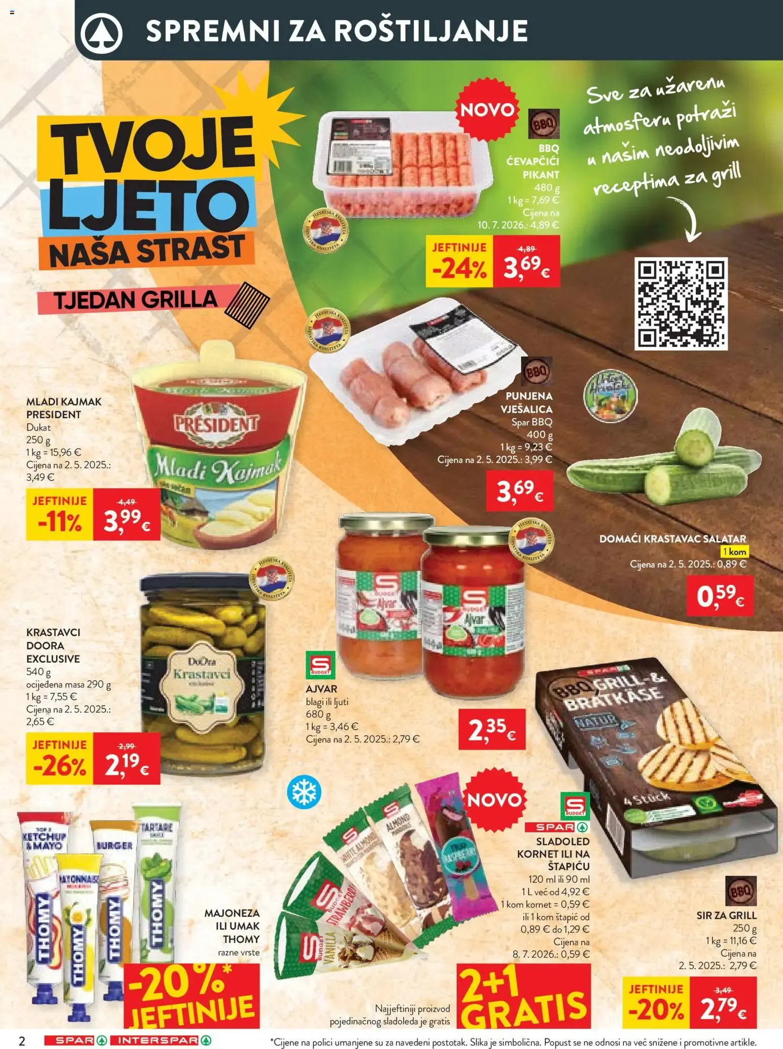 Katalog Tvoje Ljeto, Naša Strast: Tjedan Grilla (Spar Interspar) od 6. kolovoza do 11. kolovoza 2026. - Pregled Stranica 2