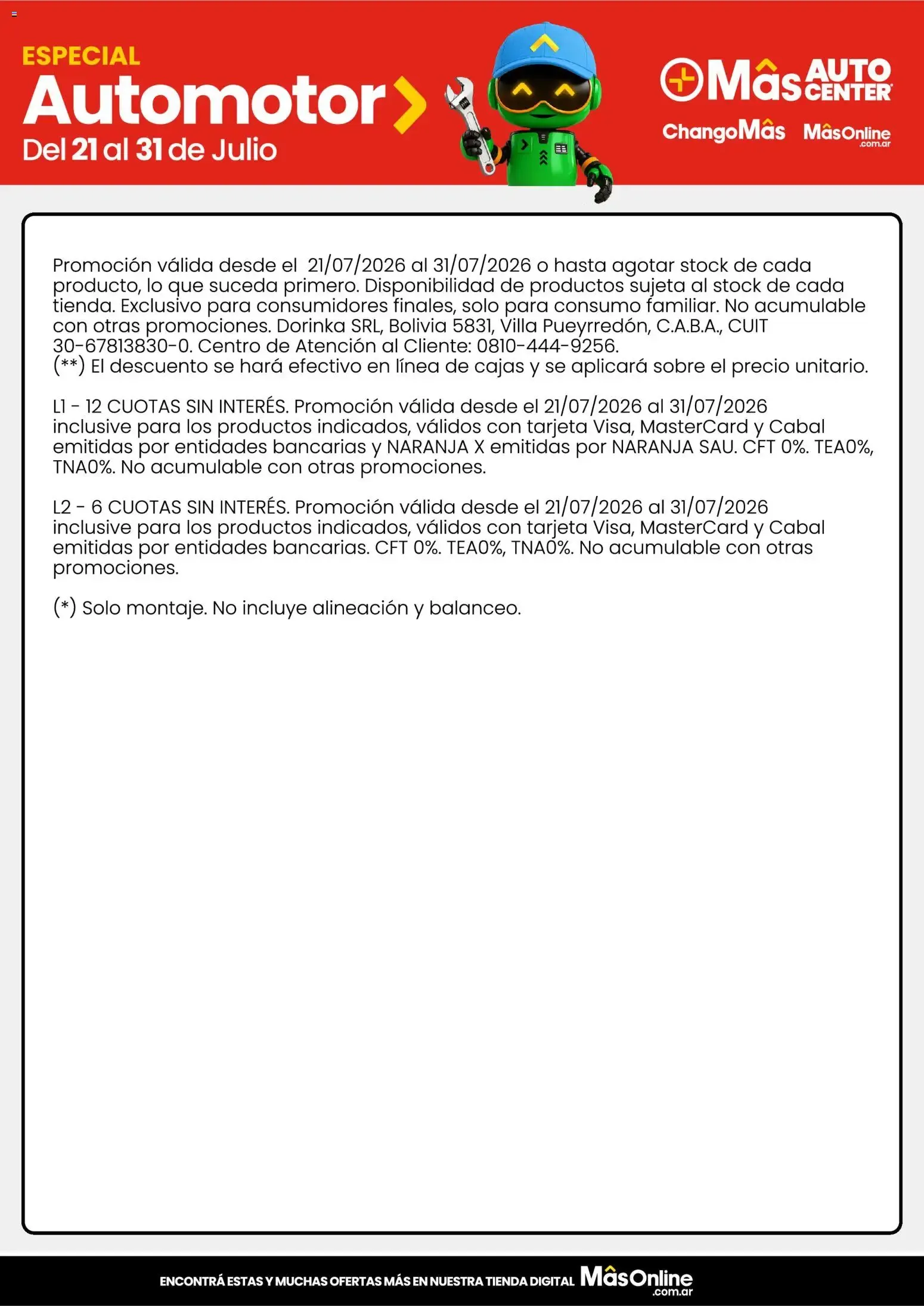 Ofertas de Changomas Auto || del 21/07/2026 - 31/07/2026 || Catálogo 21 de julio al 31 de julio 2026 - Página 6 del catálogo