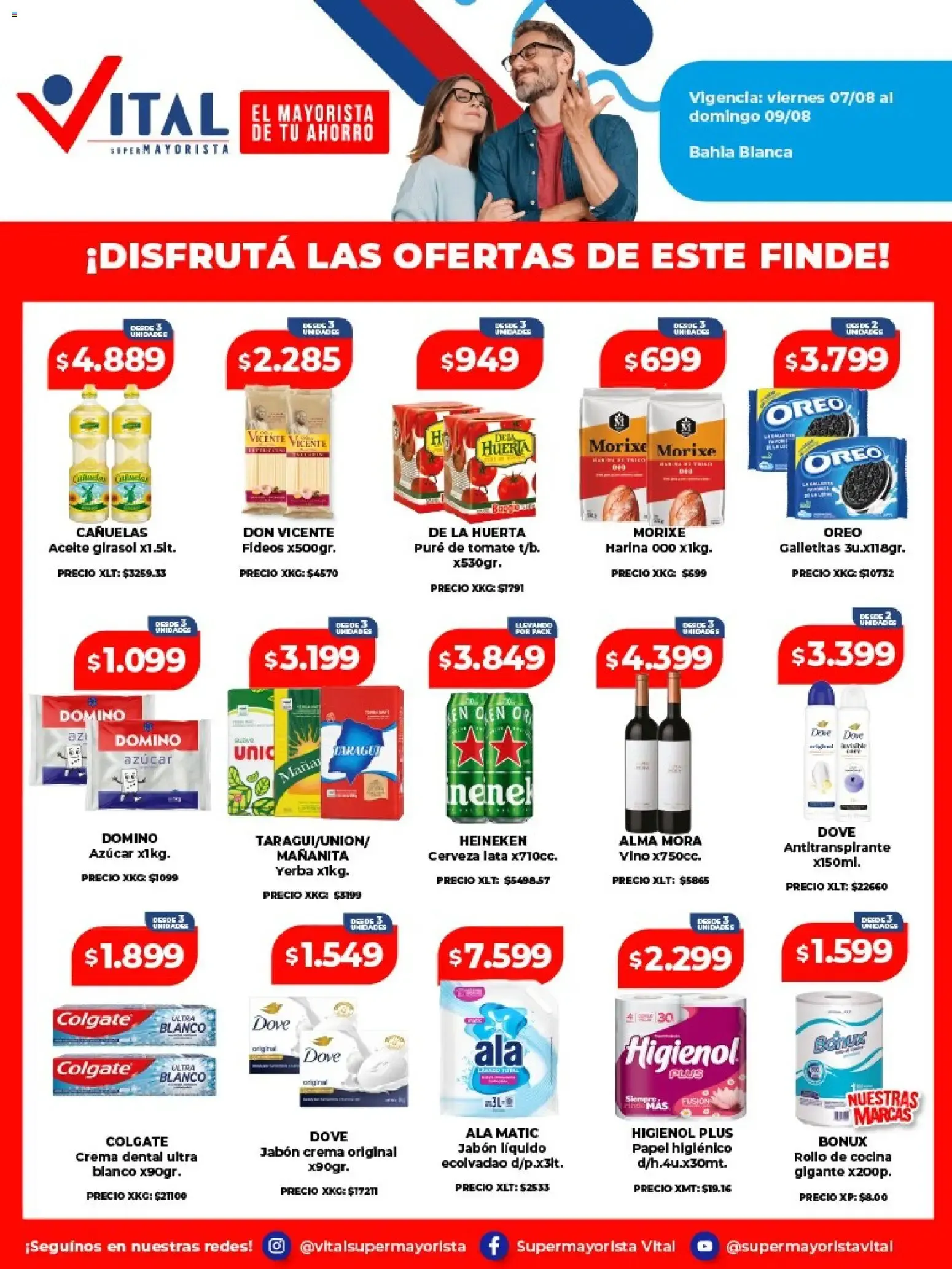 Ofertas de Vital - Ofertas fin Bahia Blanca || del 07/08/2026 - 09/08/2026 || Catálogo 7 de agosto al 9 de agosto 2026 - Página 1 del catálogo