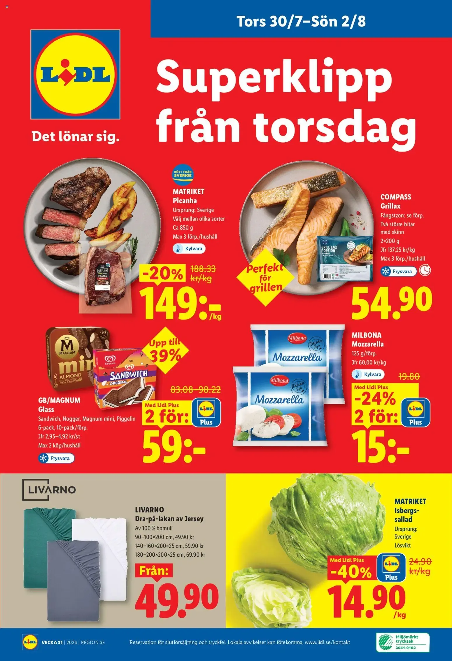 Lidl erbjudanden från 27/07/2026 - 02/08/2026 > Reklamblad nuvarande rabatter från 27 juli till 2 augusti 2026 - Reklamblad sidor 28