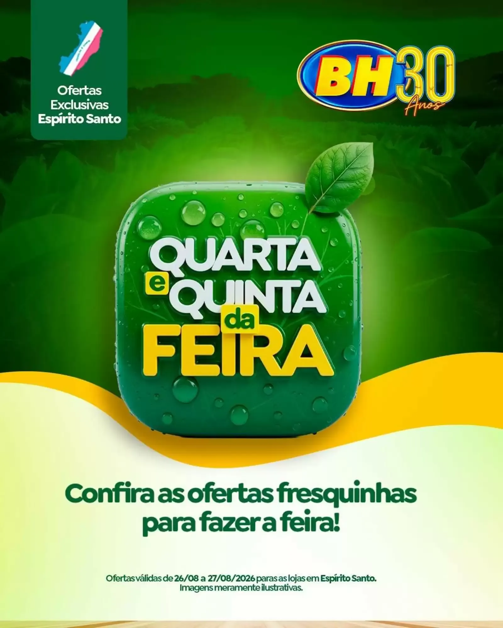 Encarte de Ofertas Quarta e Quinta da Feira - Supermercados BH 26 de agosto até 27 de agosto 2026 - Pagina 1