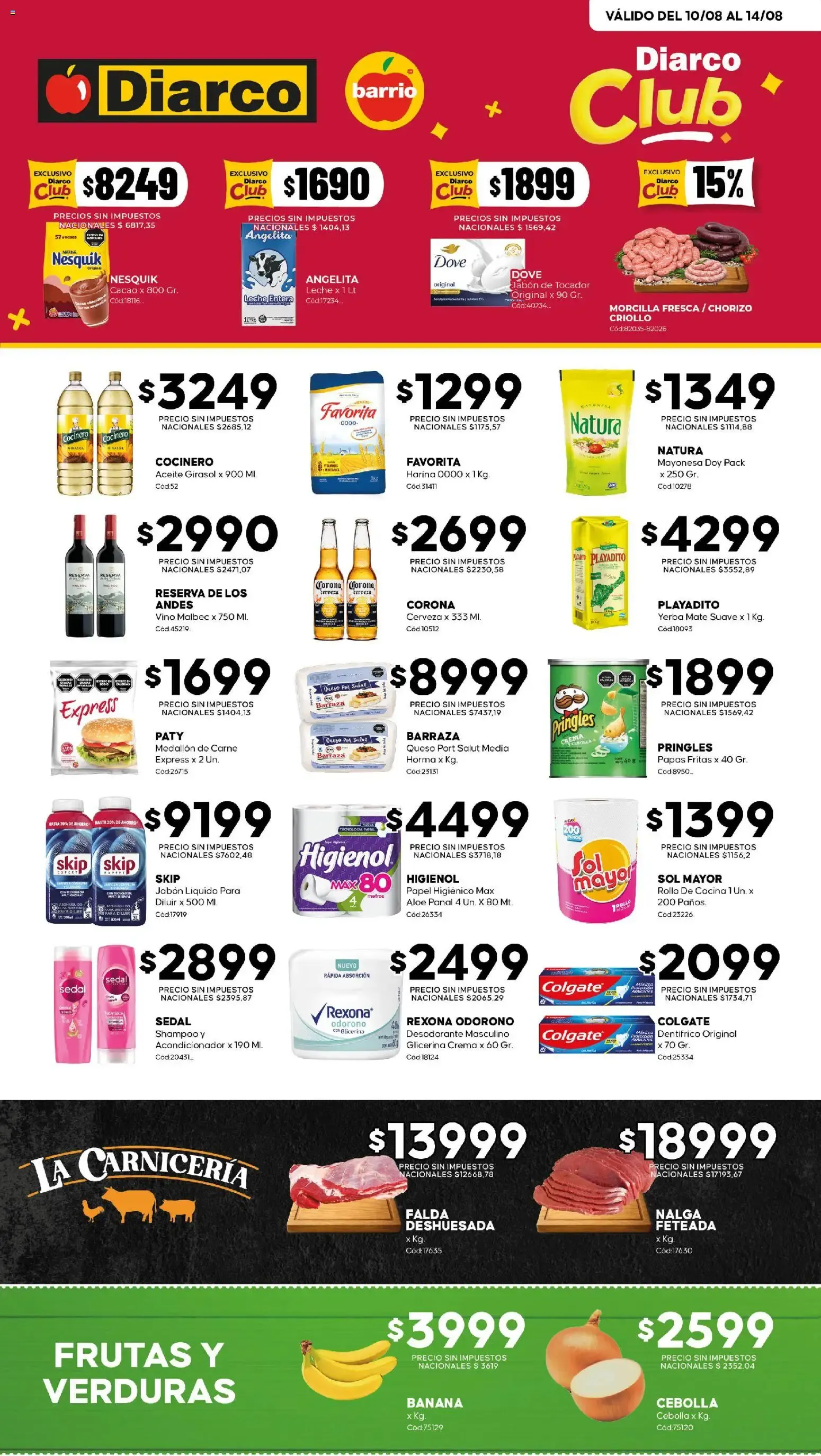 Diarco - Ofertas Diarco Barrio del 10/08/2026 - 14/08/2026