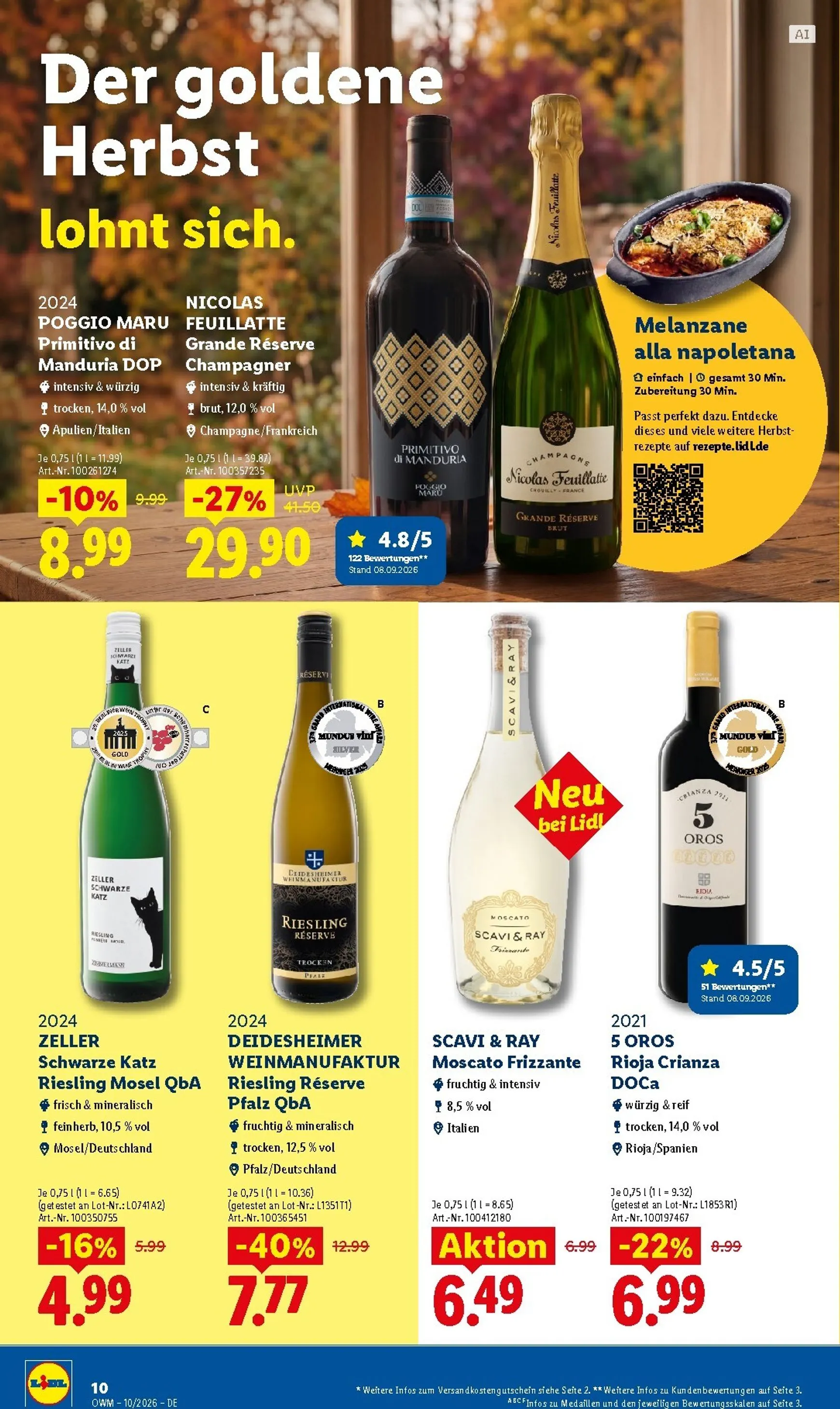 Lidl - Wein & Spirituosen Prospekt – von Donnerstag 01.10.2026 bis Samstag 31.10.2026 von 1. Oktober bis 31. Oktober 2026 - Prospekt seite 10