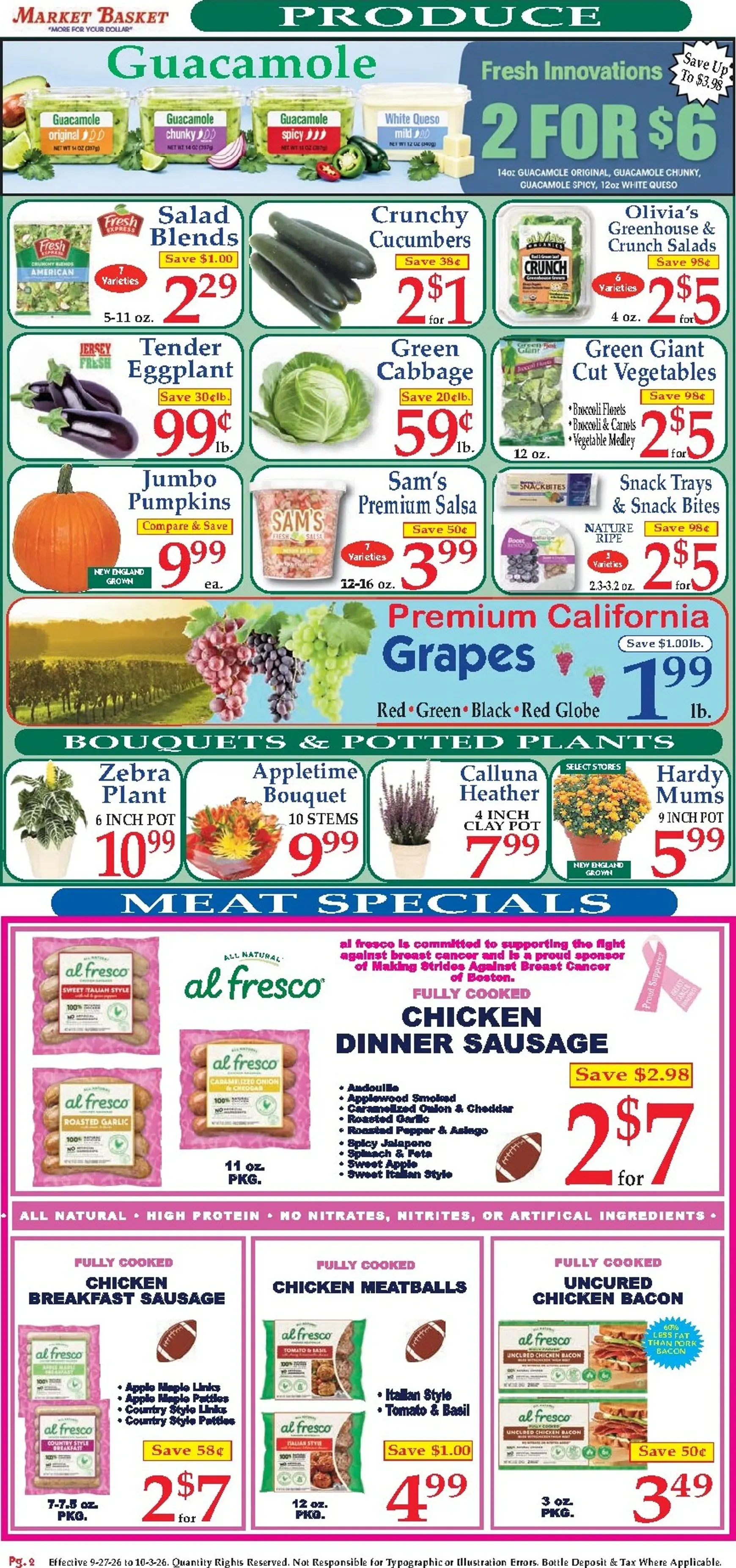 Weekly ad Current Market Basket leaflet valid from Sunday 09/27/2026 to Saturday 10/03/2026 from September 27 to October 3 2026 - Page 2