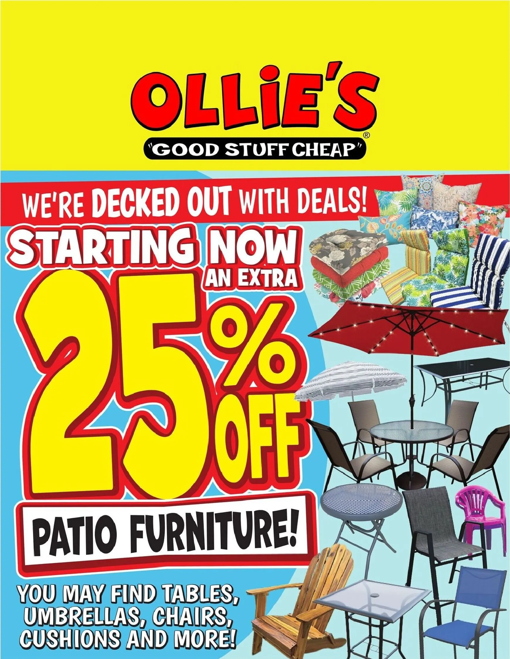 Ollie's - Patio Furniture Sale