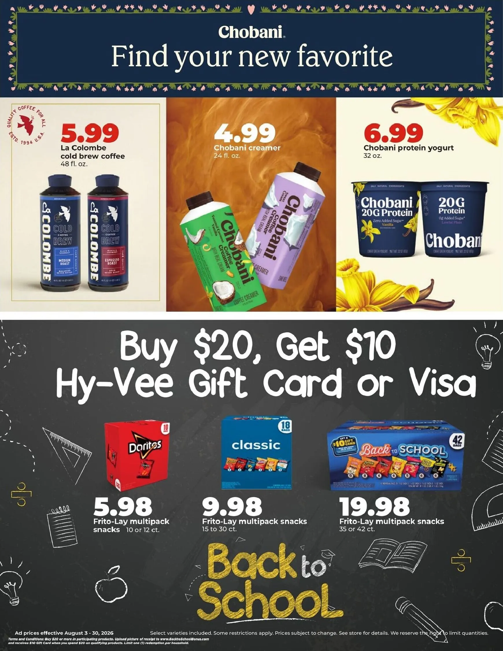 Weekly promotion Current Hy Vee August leaflet valid from Monday 08/03/2026 to Sunday 08/30/2026 spanning from August 3 to August 30 2026 - Page 8 for Catalogue 365