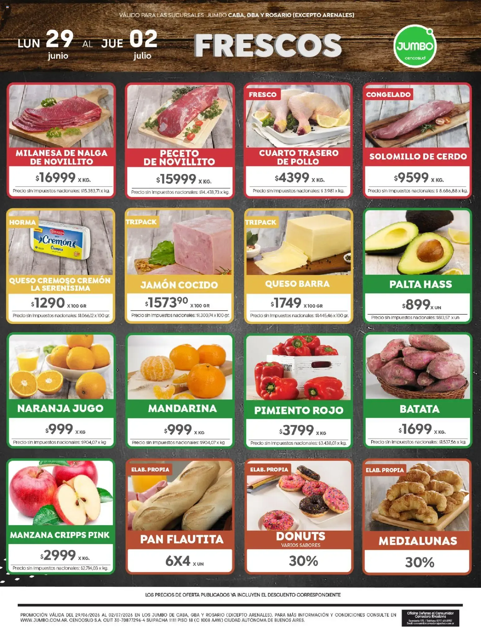 Ofertas de Jumbo Frescos 29 de junio al 2 de julio 2026 - Página 1 del catálogo