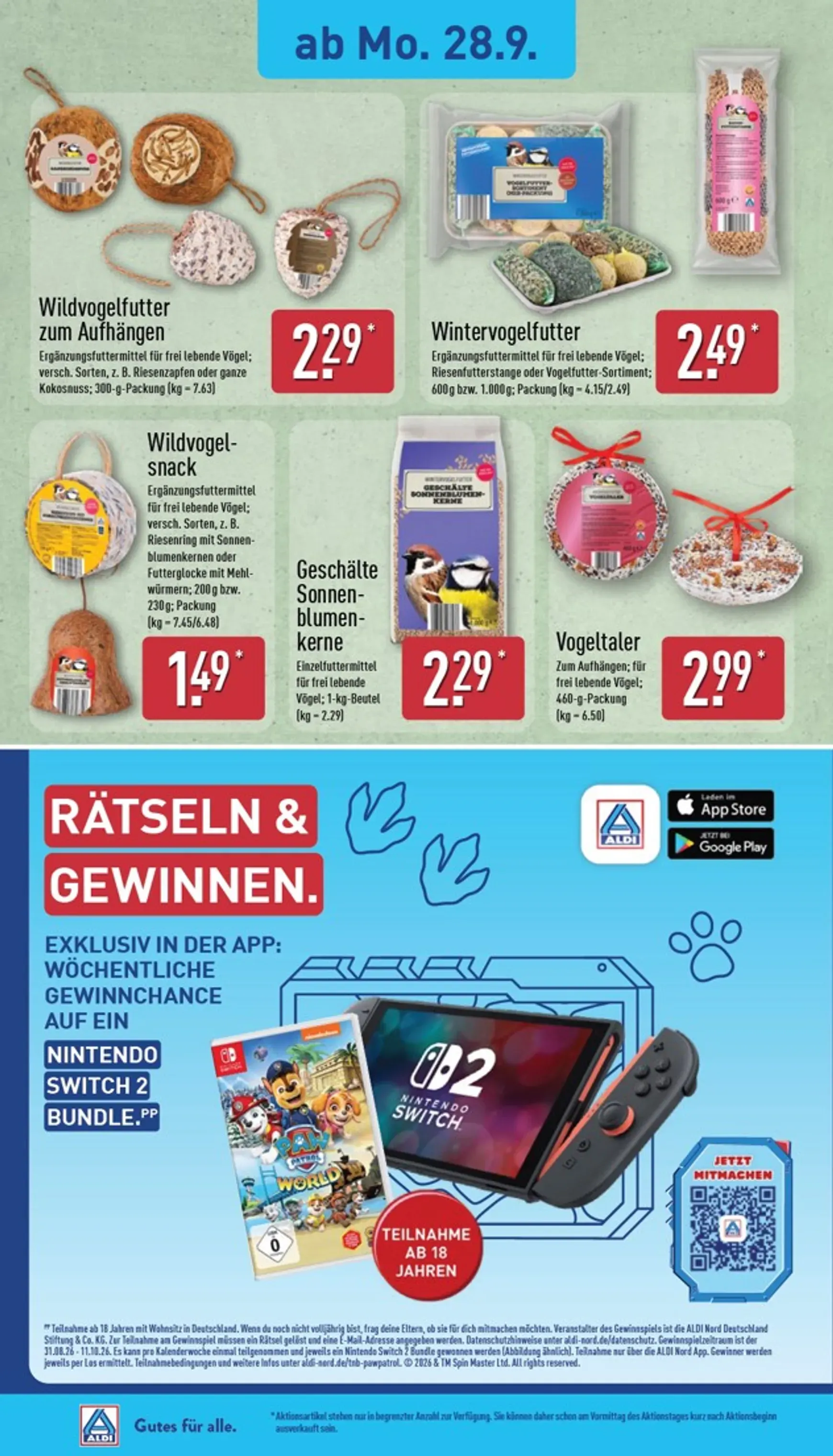 ALDI NORD - Ausblick Prospekt nächste Woche – von Montag 28.09.2026 bis Freitag 02.10.2026 von 28. September bis 2. Oktober 2026 - Prospekt seite 7