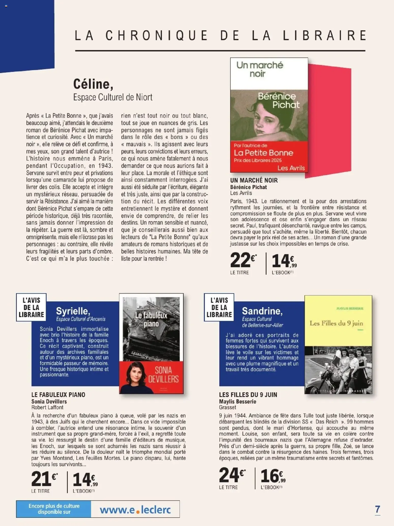 Espace Culturel E.Leclerc - Rentrée Littéraire 2026 du 1 septembre au 24 octobre 2026 - Catalogue page 7