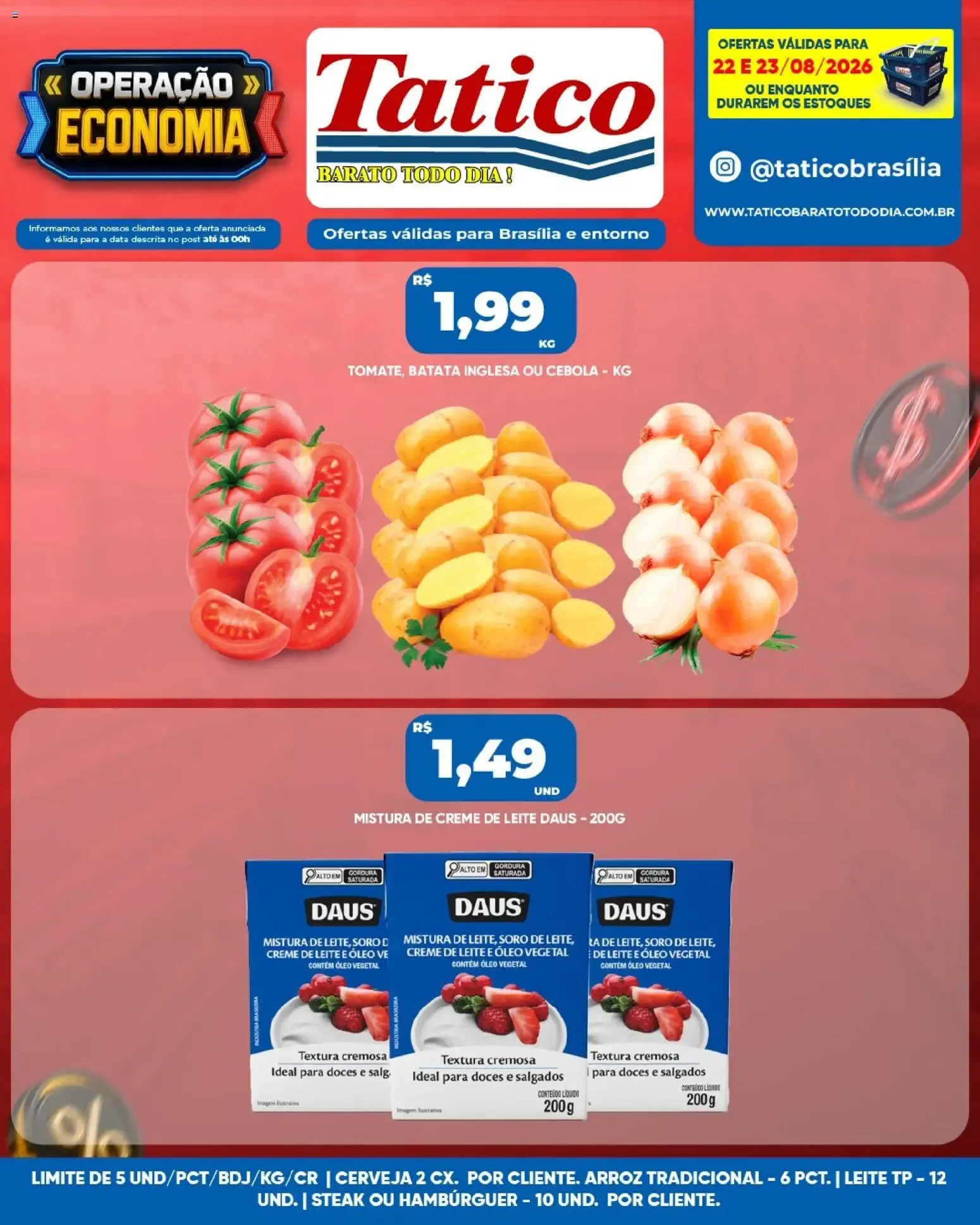Encarte de Tatico - Operação Economia 22 de agosto até 23 de agosto 2026 - Pagina 1