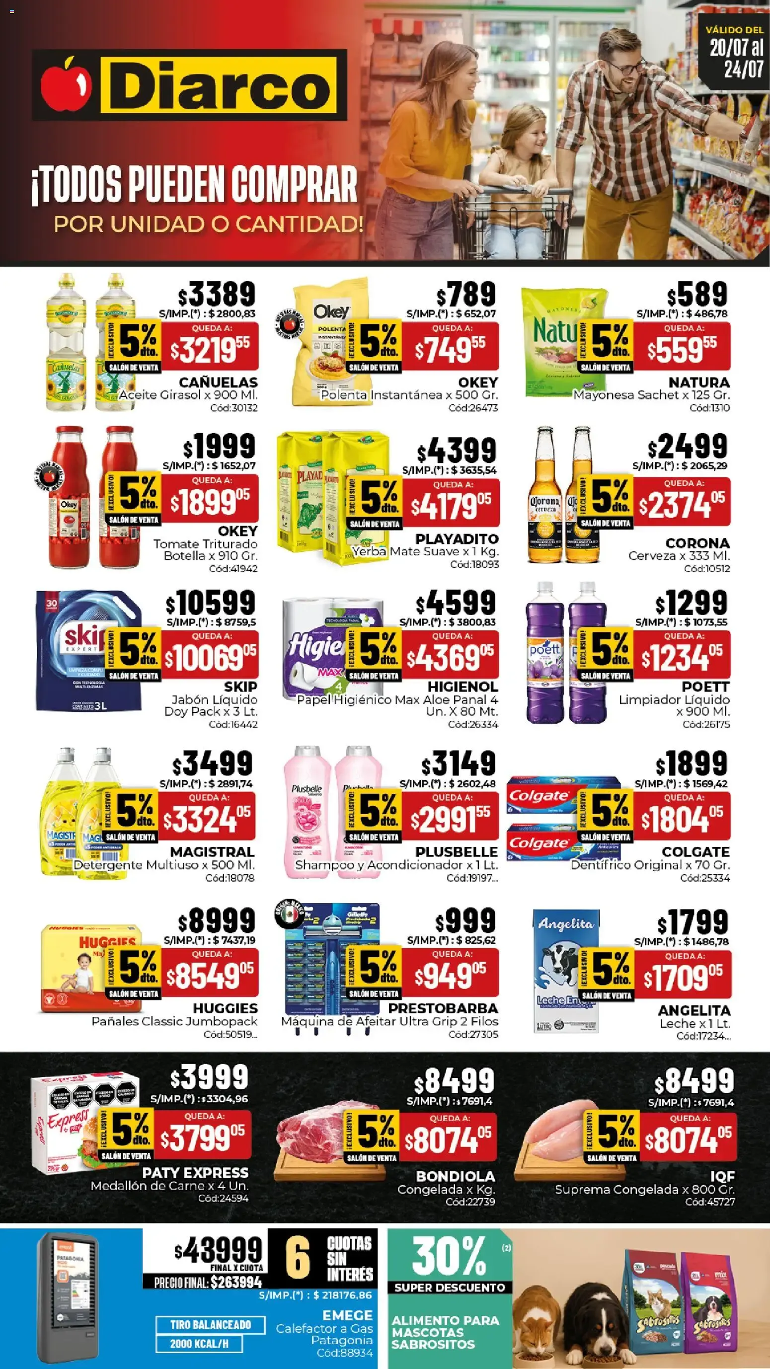 Ofertas de Diarco: Ofertas válidas del 20/07 al 24/07 20 de julio al 24 de julio 2026 - Página 1 del catálogo