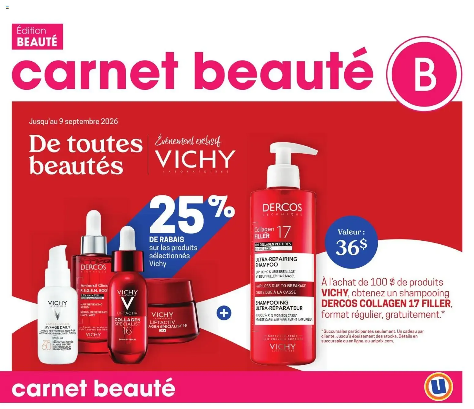 Uniprix - Carnet Beauté from Aug 27, 2026 > weekly specials & deals from August 27 to September 9 2026 - flyer page 1