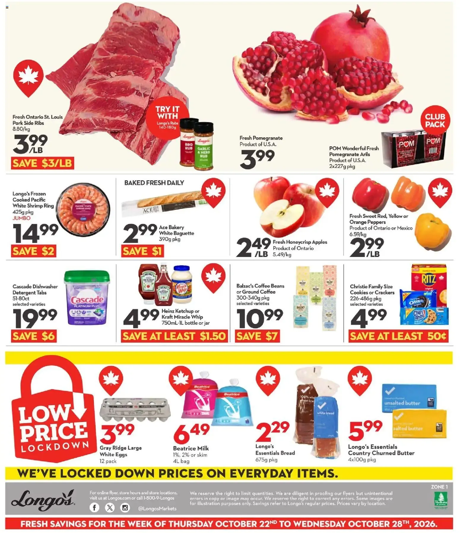 Longo's weekly flyer / circulaire from Oct 22, 2026 > weekly specials & deals from October 22 to October 28 2026 - flyer page 3