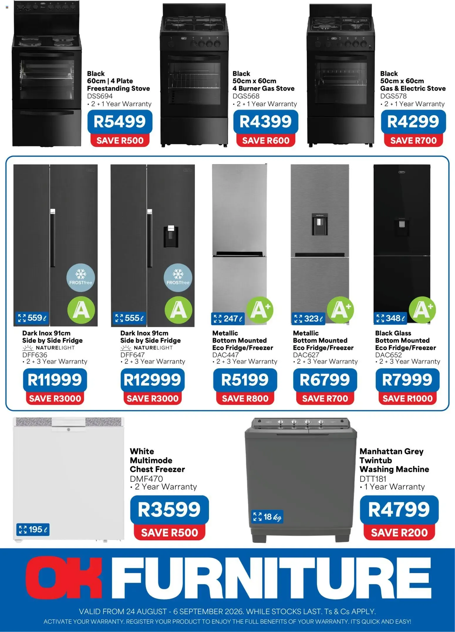 OK Furniture - Defy Red Hot August Sale (24/08/2026 - 06/09/2026) Online from 24 August to 6 September 2026 - Catalogue Page 2