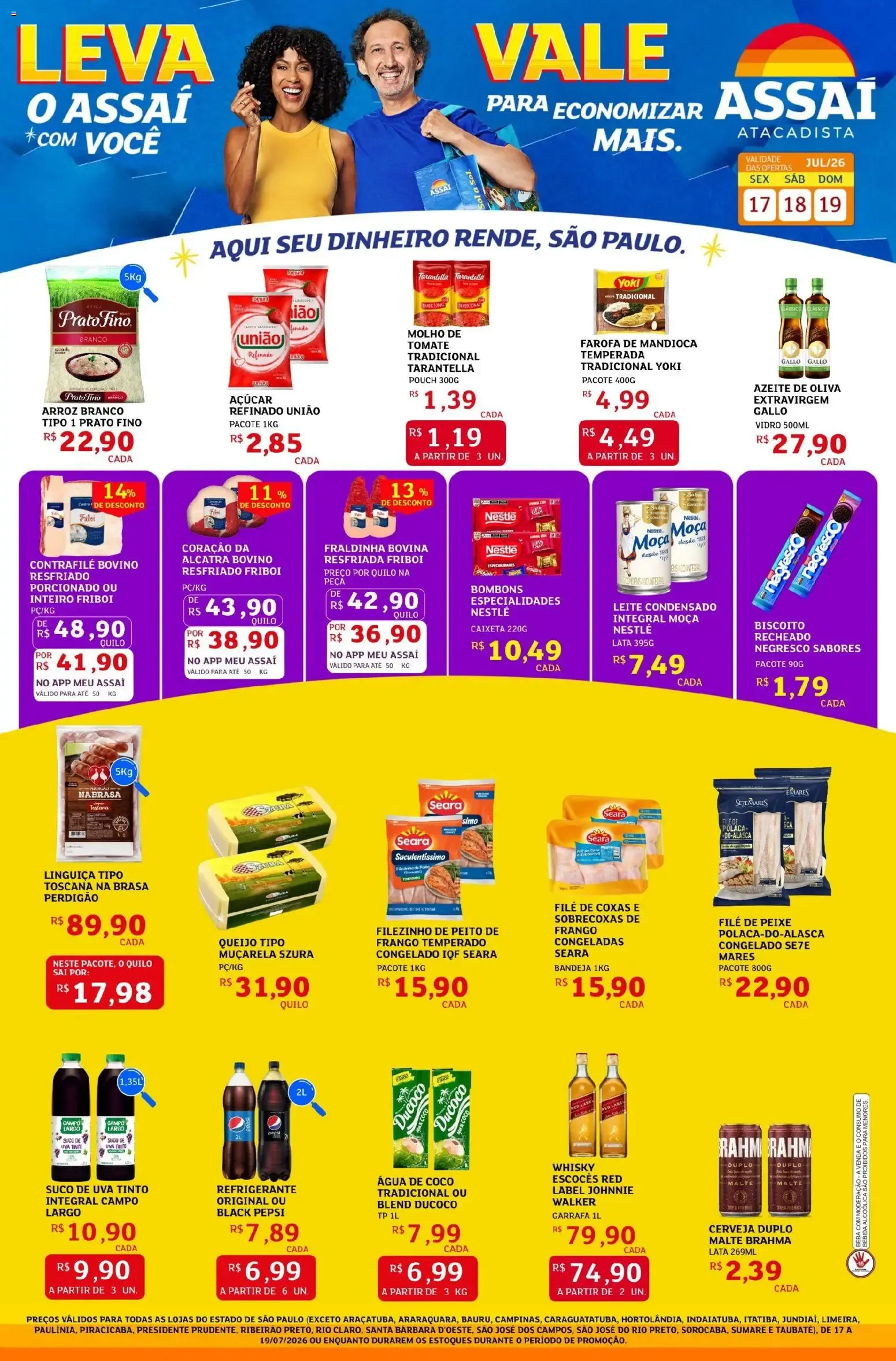 Encarte de Assaí Atacadista ofertas - SP de 17/07/2026 | Promoções Online 17 de julho até 19 de julho 2026 - Pagina 1