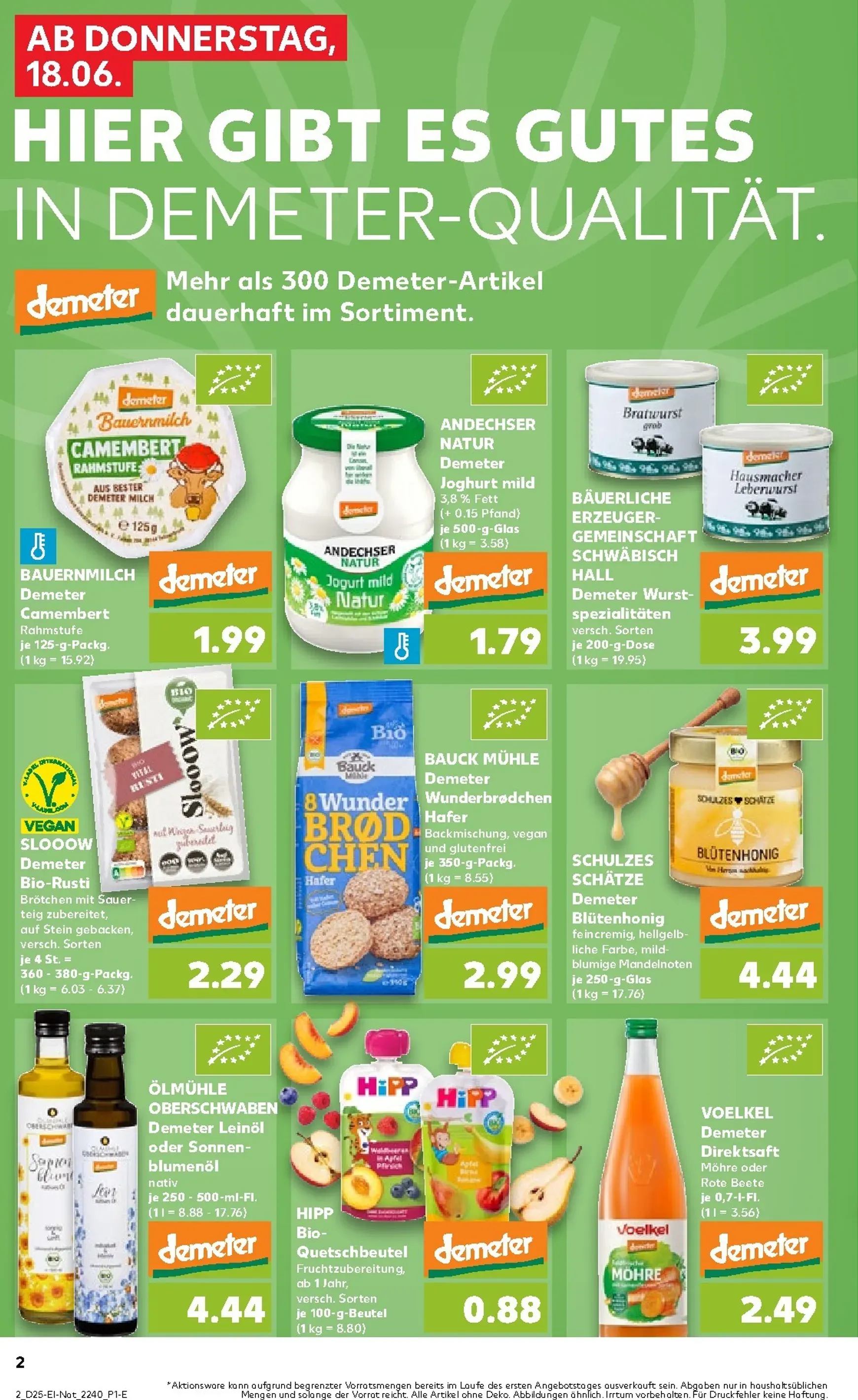 Kaufland Bio Prospekt – von Donnerstag 18.06.2026 bis Mittwoch 24.06.2026 von 18. Juni bis 24. Juni 2026 - Prospekt seite 2