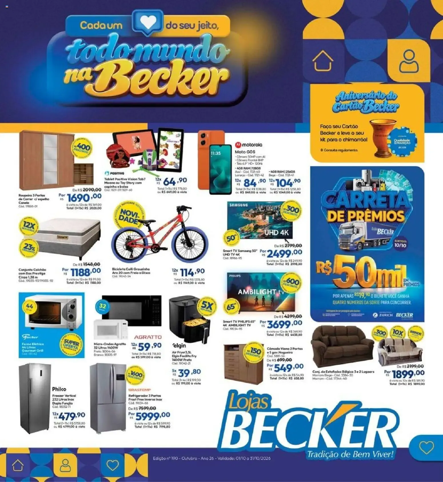 Encarte de Lojas Becker: Todo Mundo na Becker - Outubro - Edição 190 1 de outubro até 31 de outubro 2026 - Pagina 1